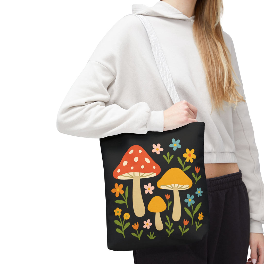 Mushroom Floral Tote Bag