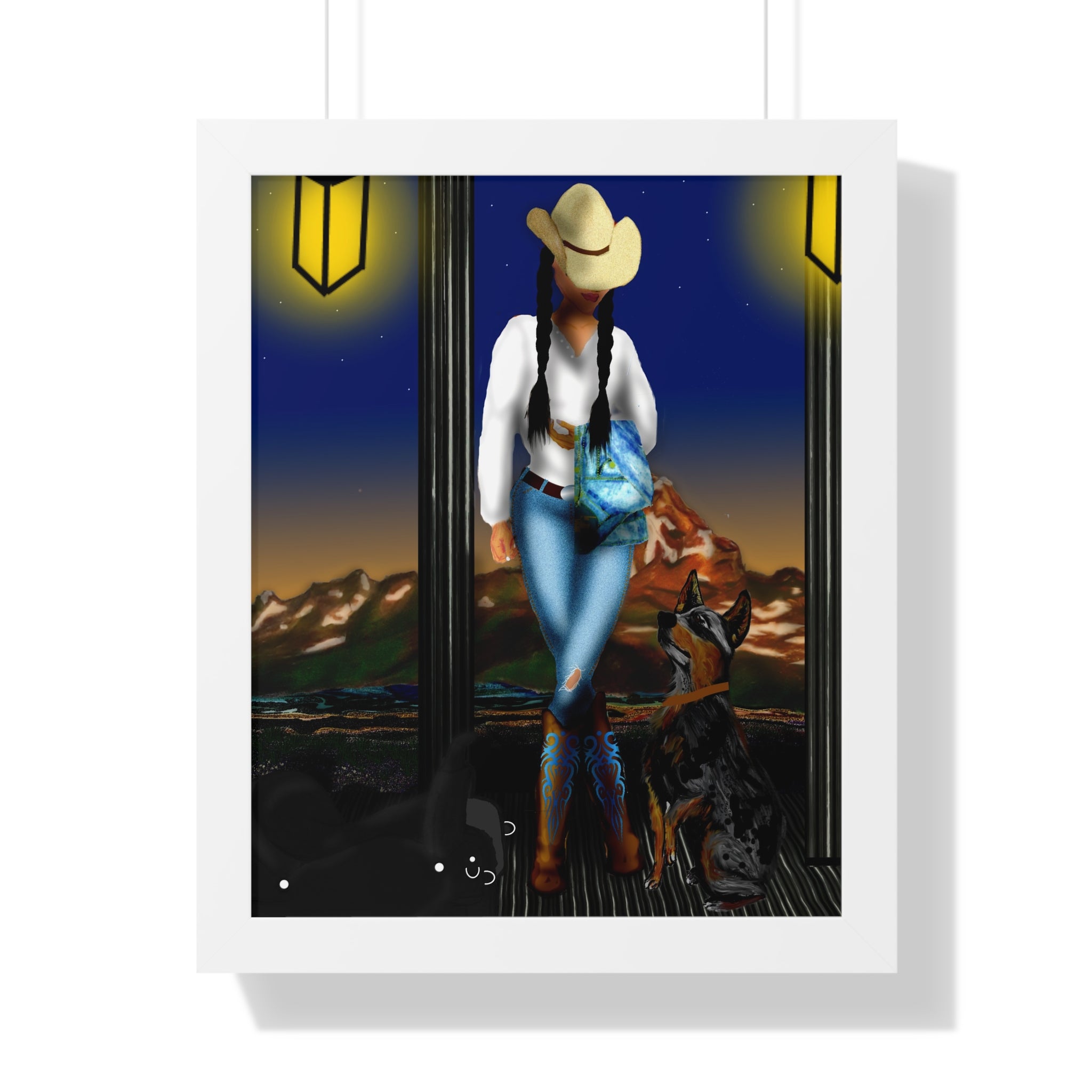 "Up Before The Sun" — Cowgirl Western Print