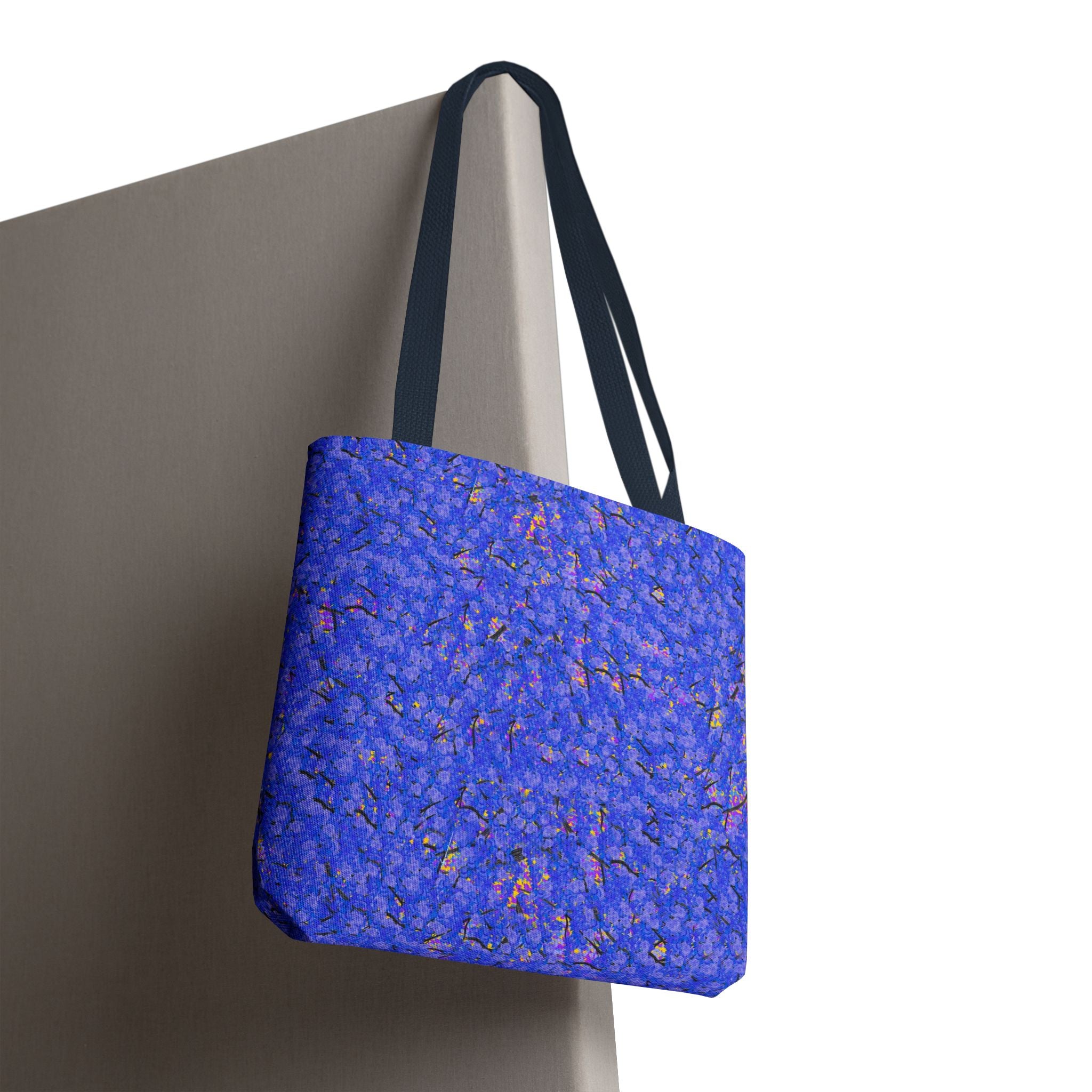 Blue Abstract Tote Bag - Artistic All-Over Print Beach & Market Tote