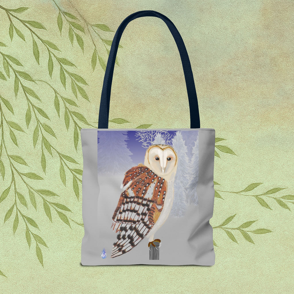 Barn Owl Tote Bag — Illustrated Wildlife Shoulder Tote