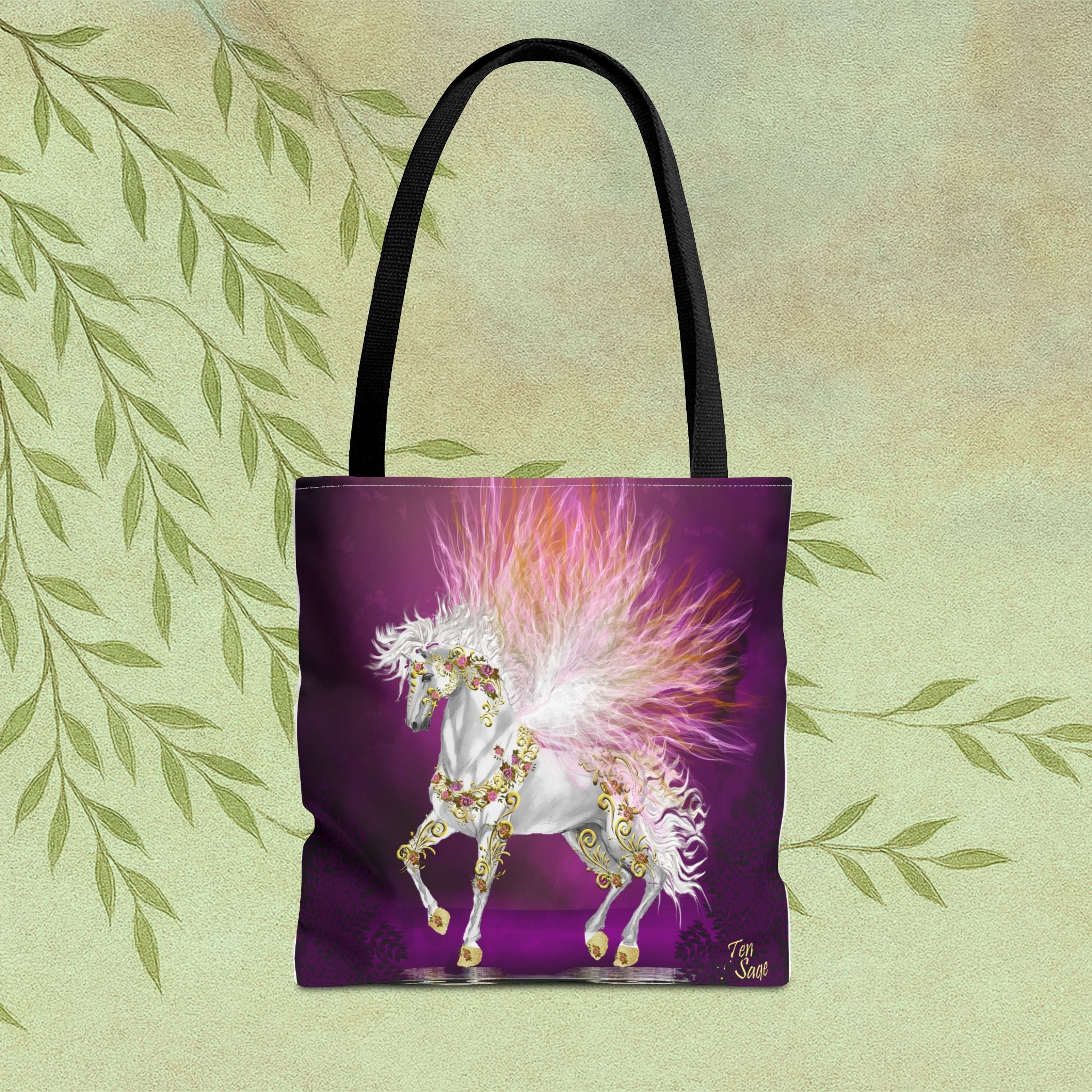 Fantasy Pegasus Pink Tote Bag