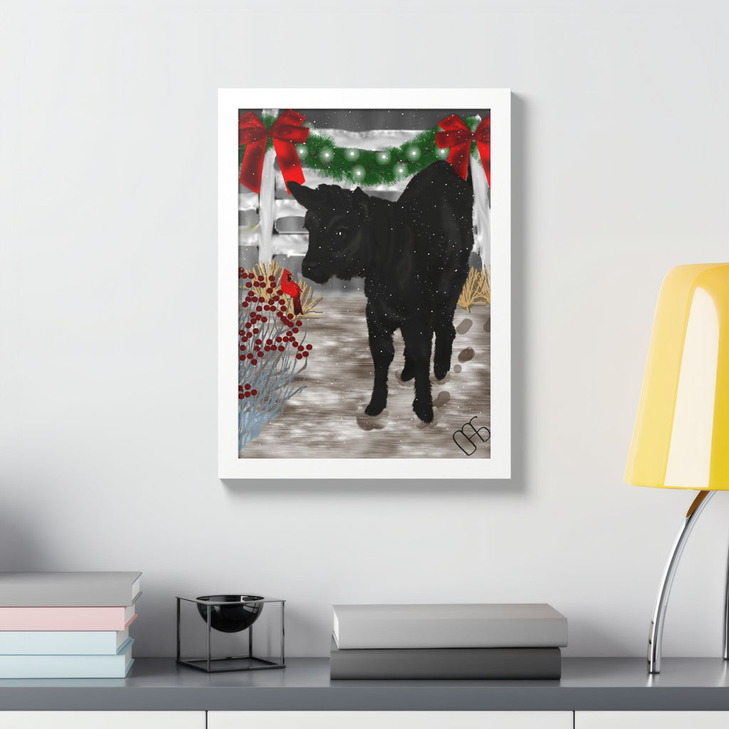"Miracle's First Christmas' Framed Poster — Festive Farmhouse Holiday Wall Art