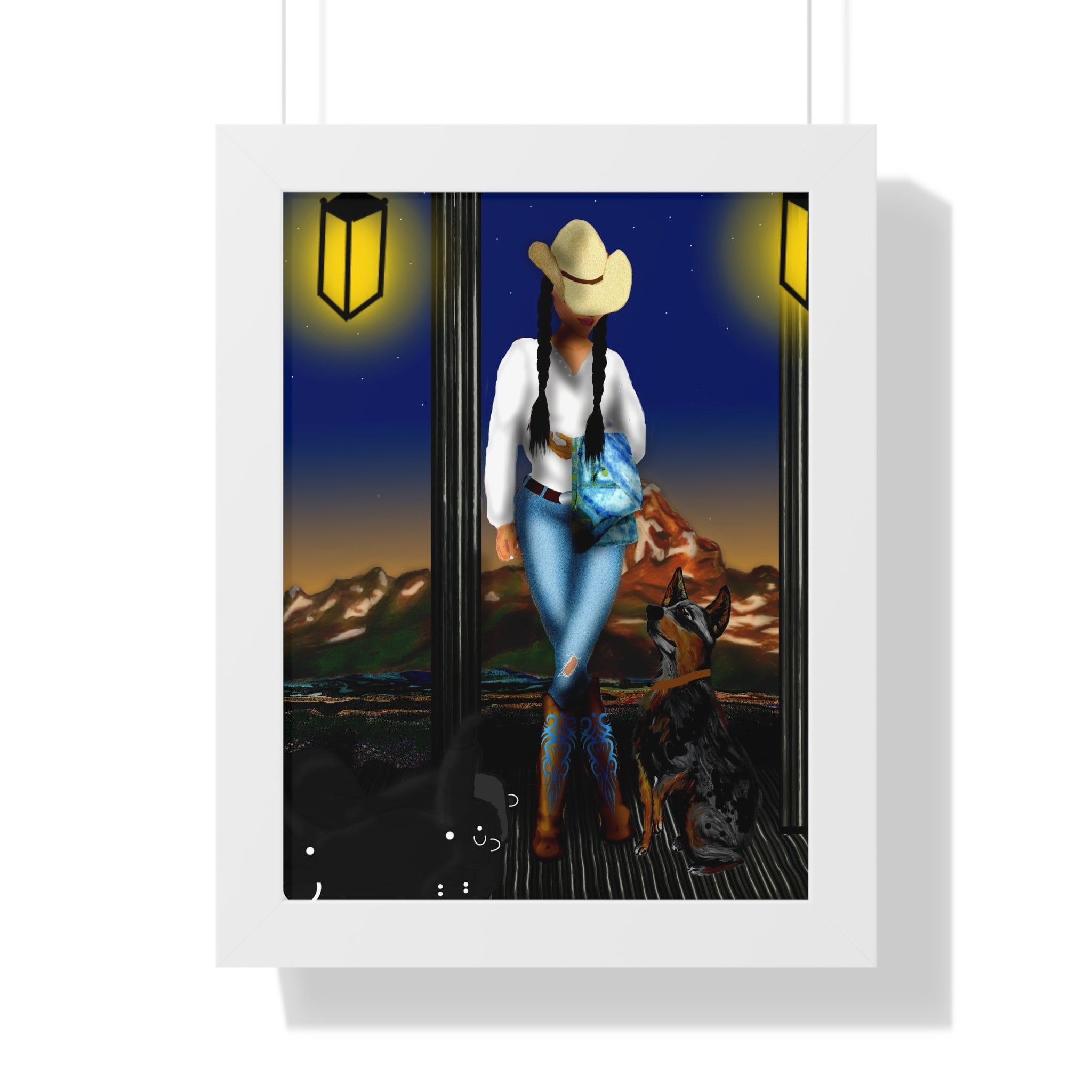 "Up Before The Sun" — Cowgirl Western Print