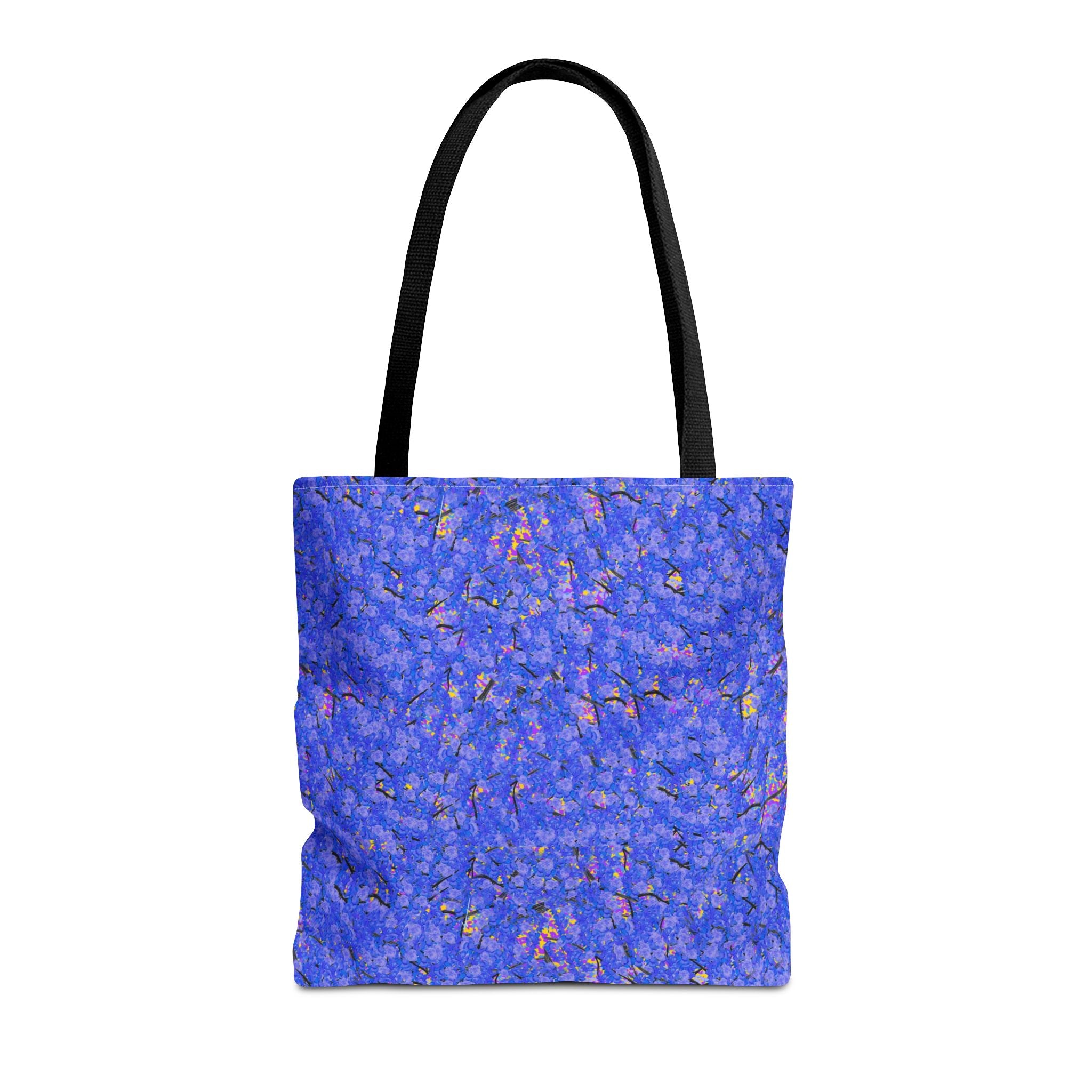 Blue Abstract Texture Tote Bag - Artistic All-Over Print Beach & Market Tote