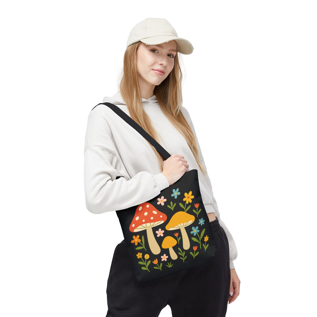 Mushroom Floral Tote Bag