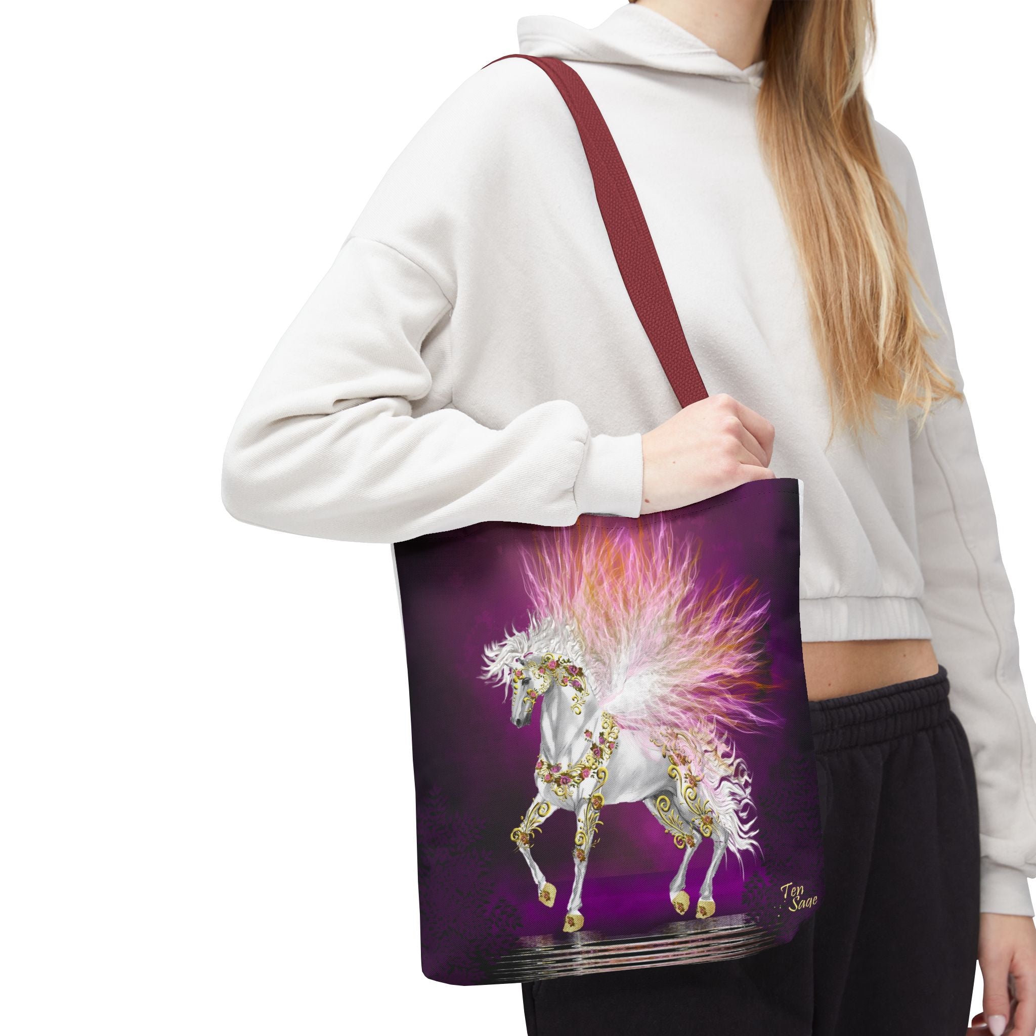 Fantasy Pegasus Pink Tote Bag