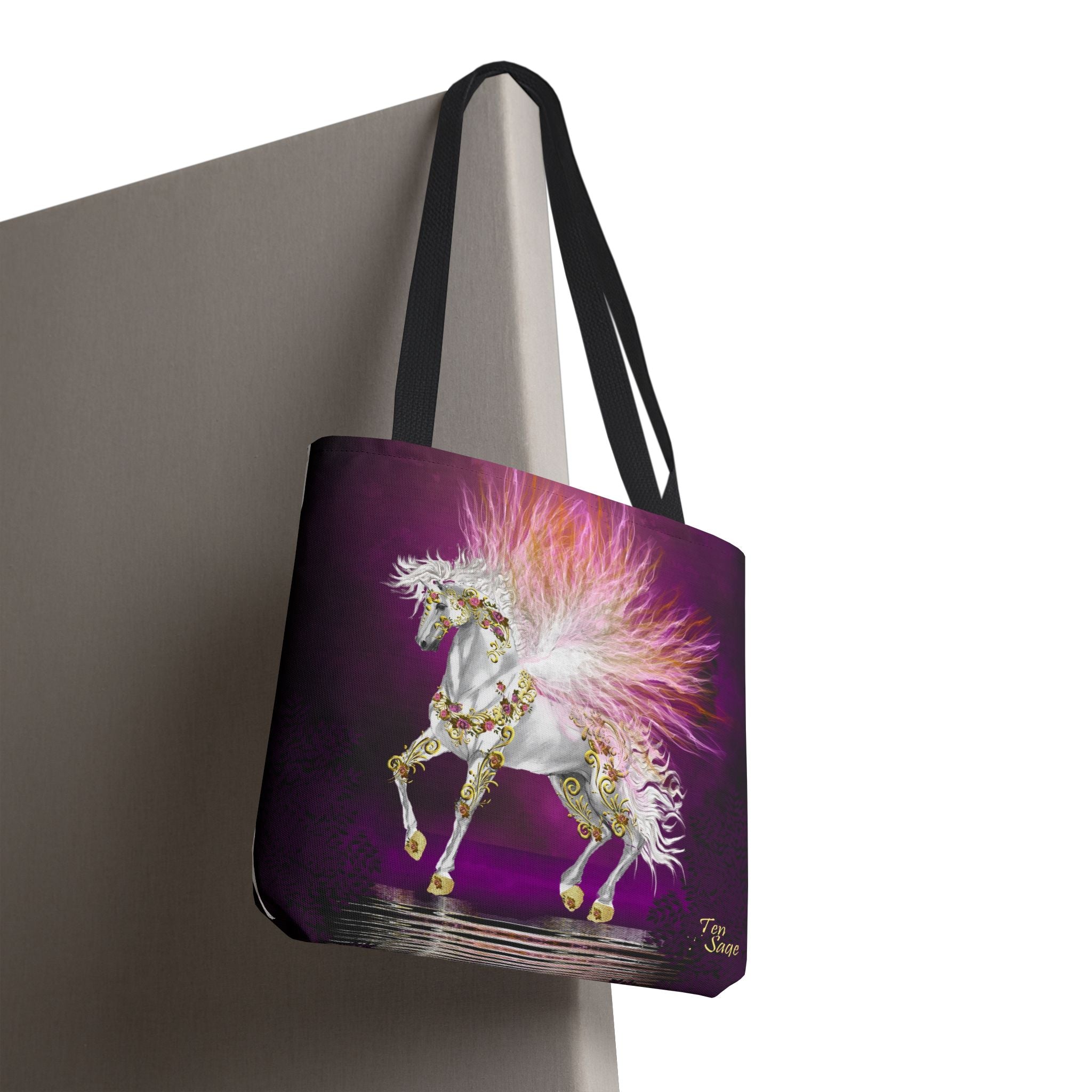 Fantasy Pegasus Pink Tote Bag