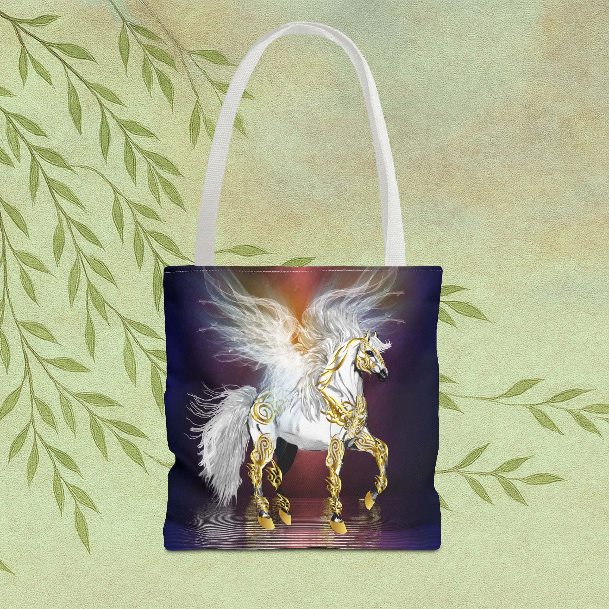 Pegasus Fantasy Tote Bag — Gold-Accented Pegasus Tote