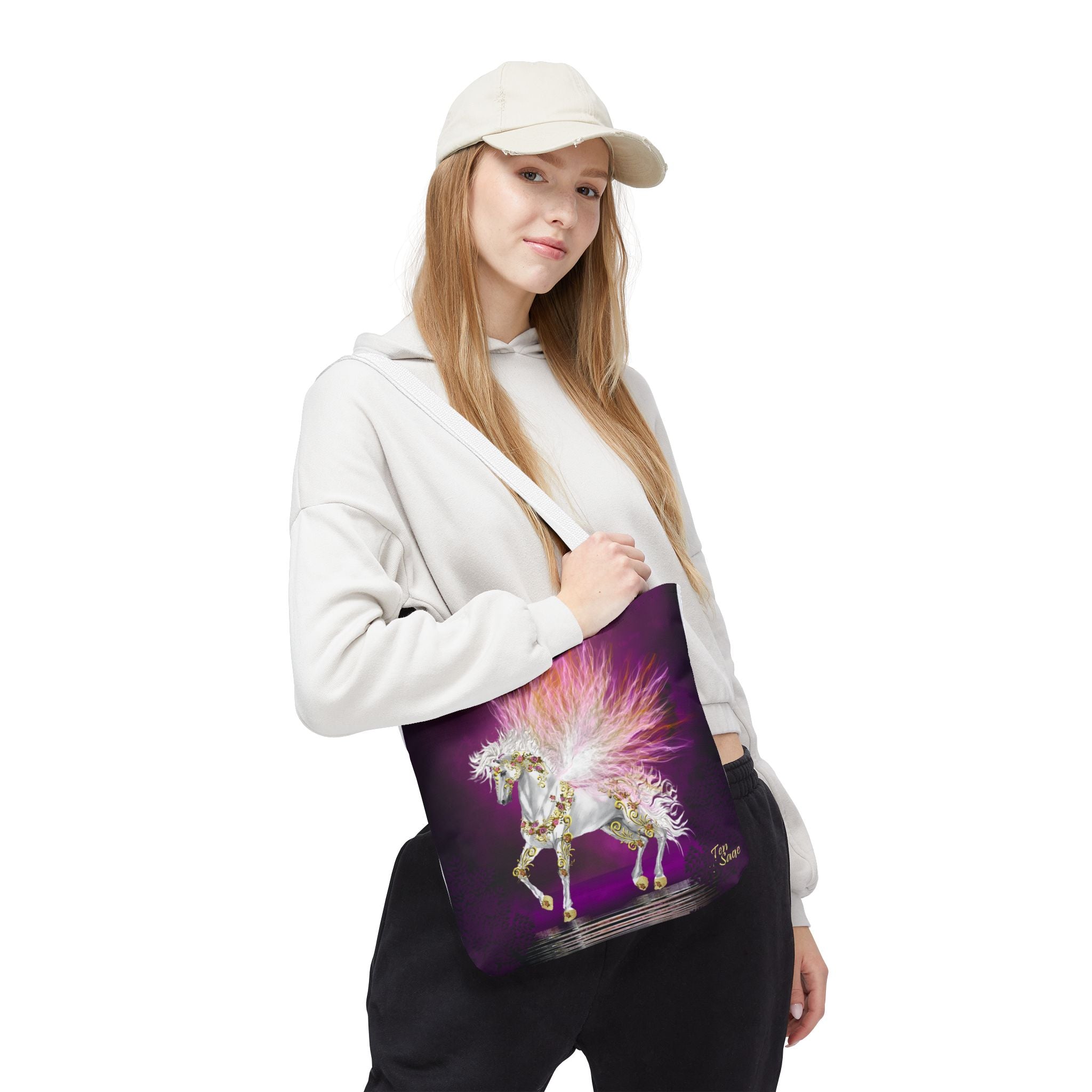 Fantasy Pegasus Pink Tote Bag