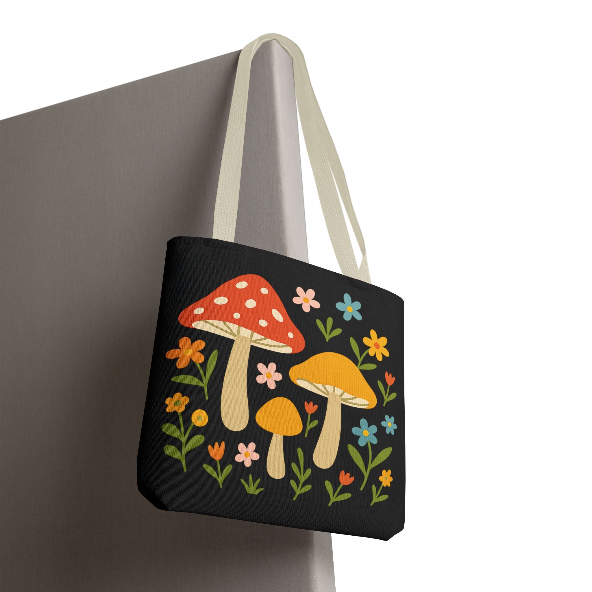 Mushroom Floral Tote Bag