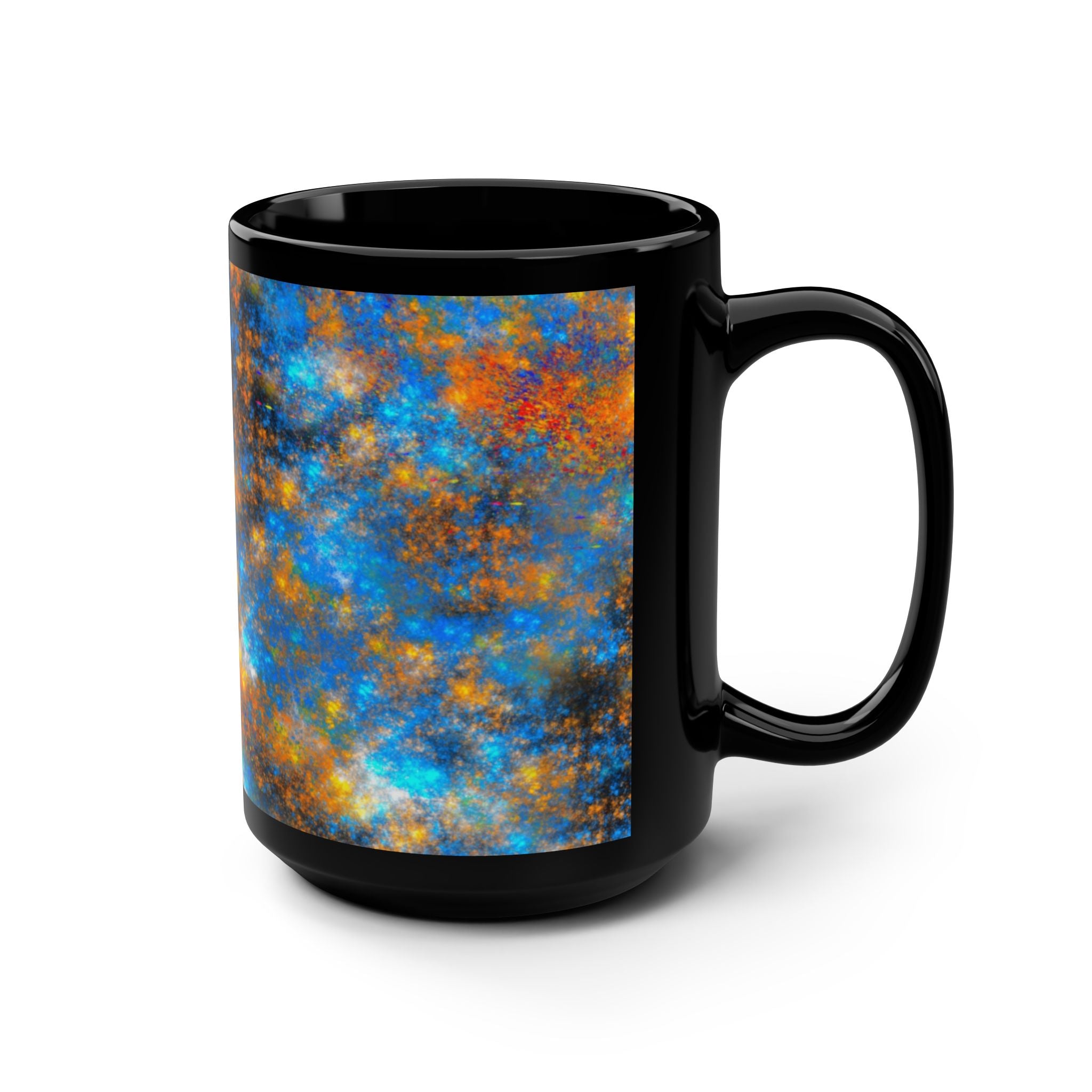 Galaxy Nebula Black Mug — 15oz Cosmic Coffee Cup