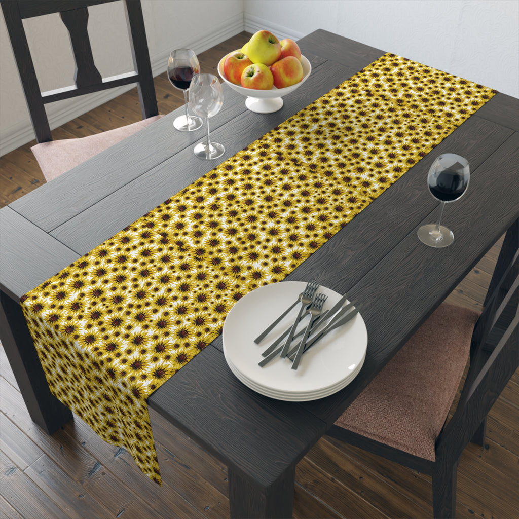Sunflower Table Runner — Cotton/Poly Floral Centerpiece