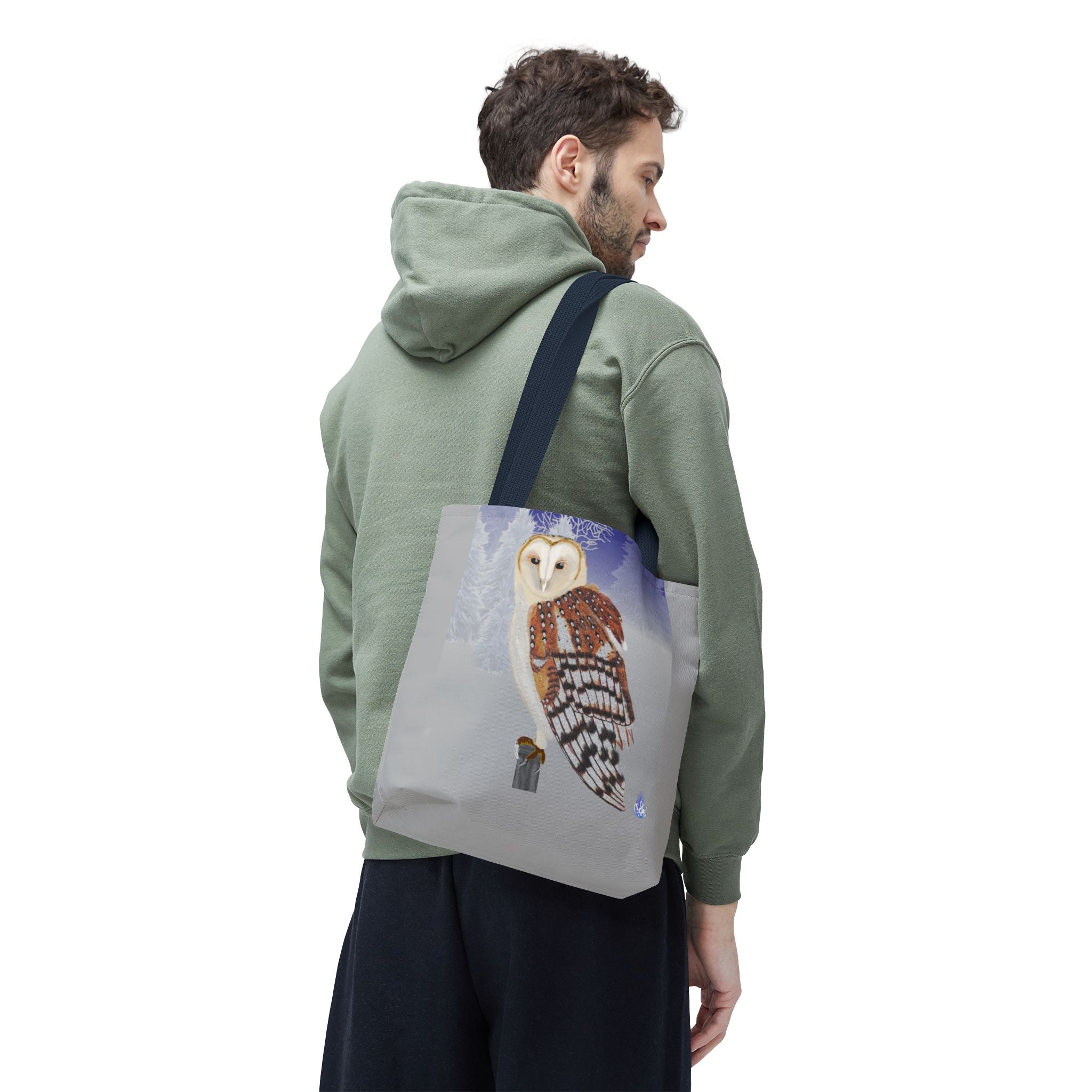 Barn Owl Tote Bag — Illustrated Wildlife Shoulder Tote