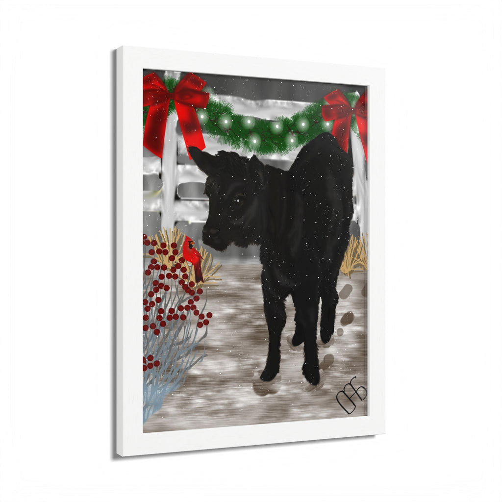 "Miracle's First Christmas' Framed Poster — Festive Farmhouse Holiday Wall Art