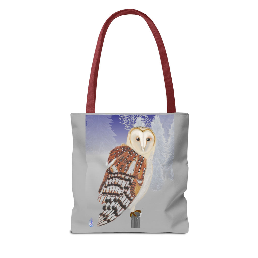 Barn Owl Art Tote Bag — Illustrated Wildlife Shoulder Tote