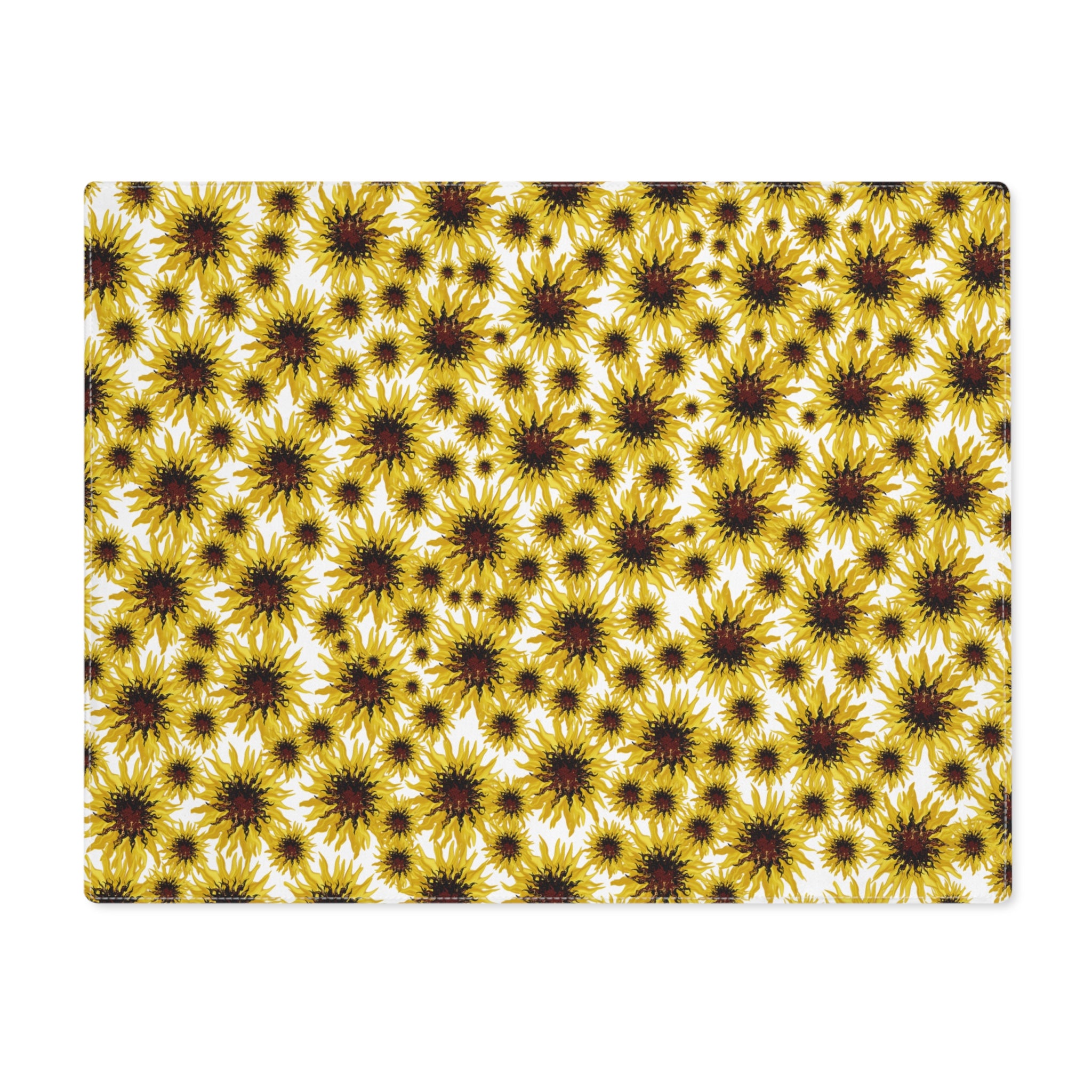 Sunflower Pattern Placemat — Bright Yellow Floral Table Mat