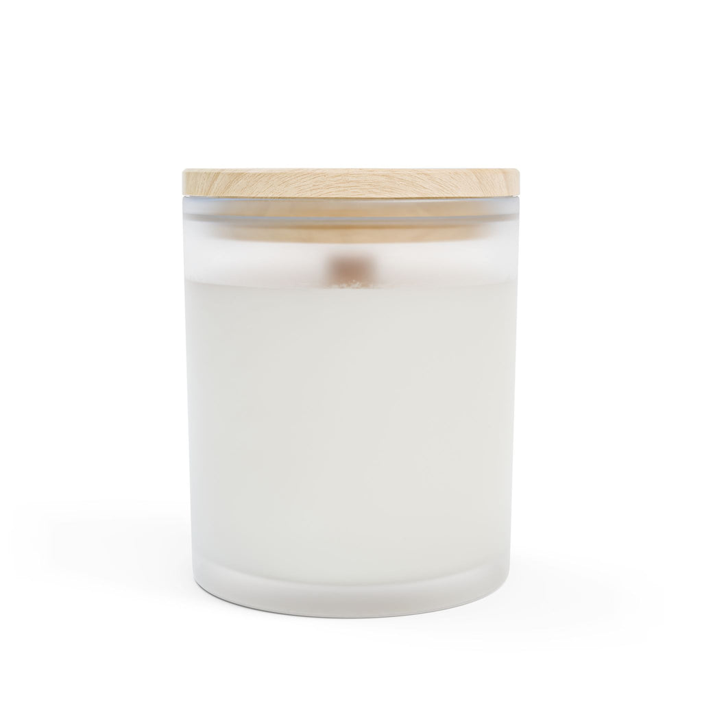 Poinsettia Frosted Glass Candle — 11oz Holiday Soy Candle