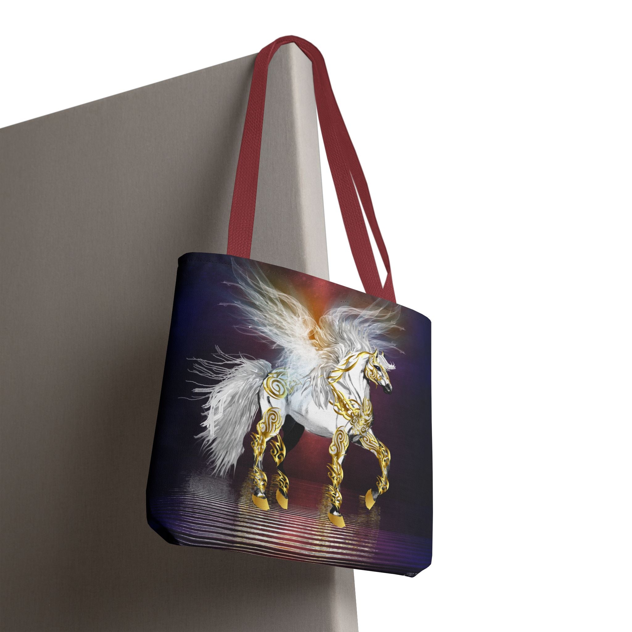 Pegasus Fantasy Tote Bag — Gold-Accented Pegasus Tote