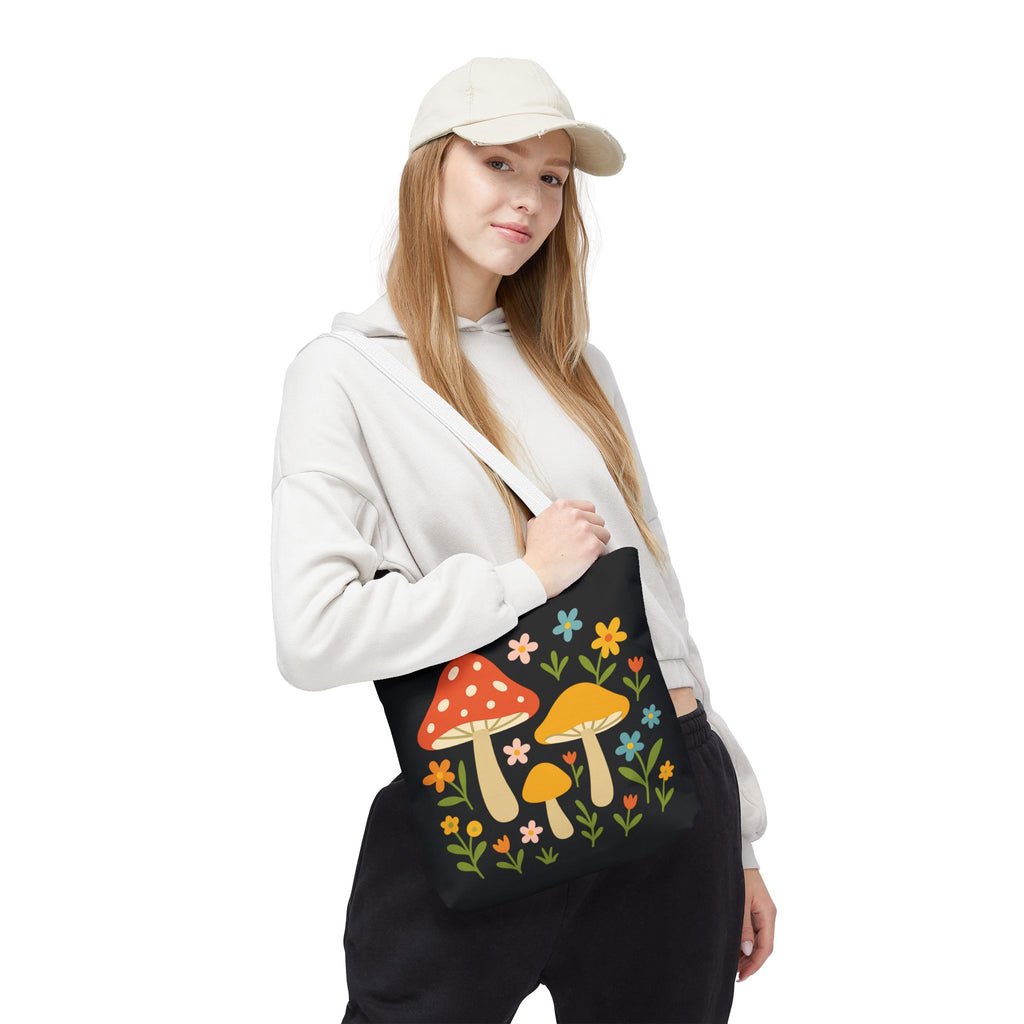 Mushroom Floral Tote Bag