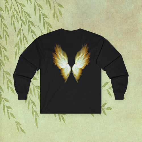 Angel Wings Long Sleeve Tee — Pastel Ethereal Back Graphic