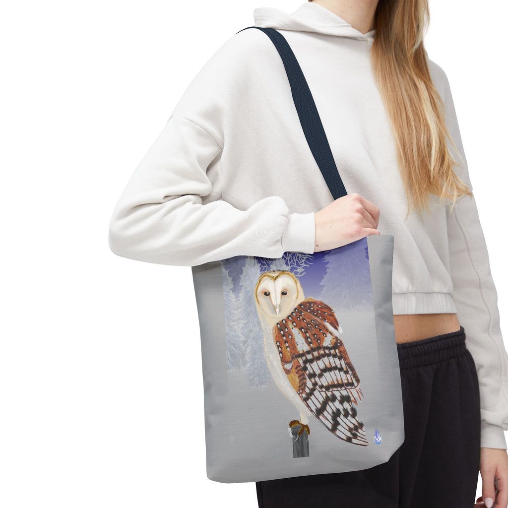 Barn Owl Tote Bag — Illustrated Wildlife Shoulder Tote