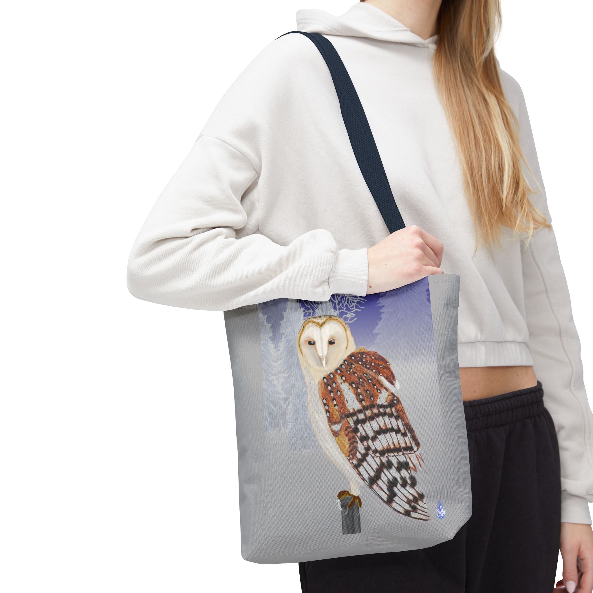Barn Owl Tote Bag — Illustrated Wildlife Shoulder Tote