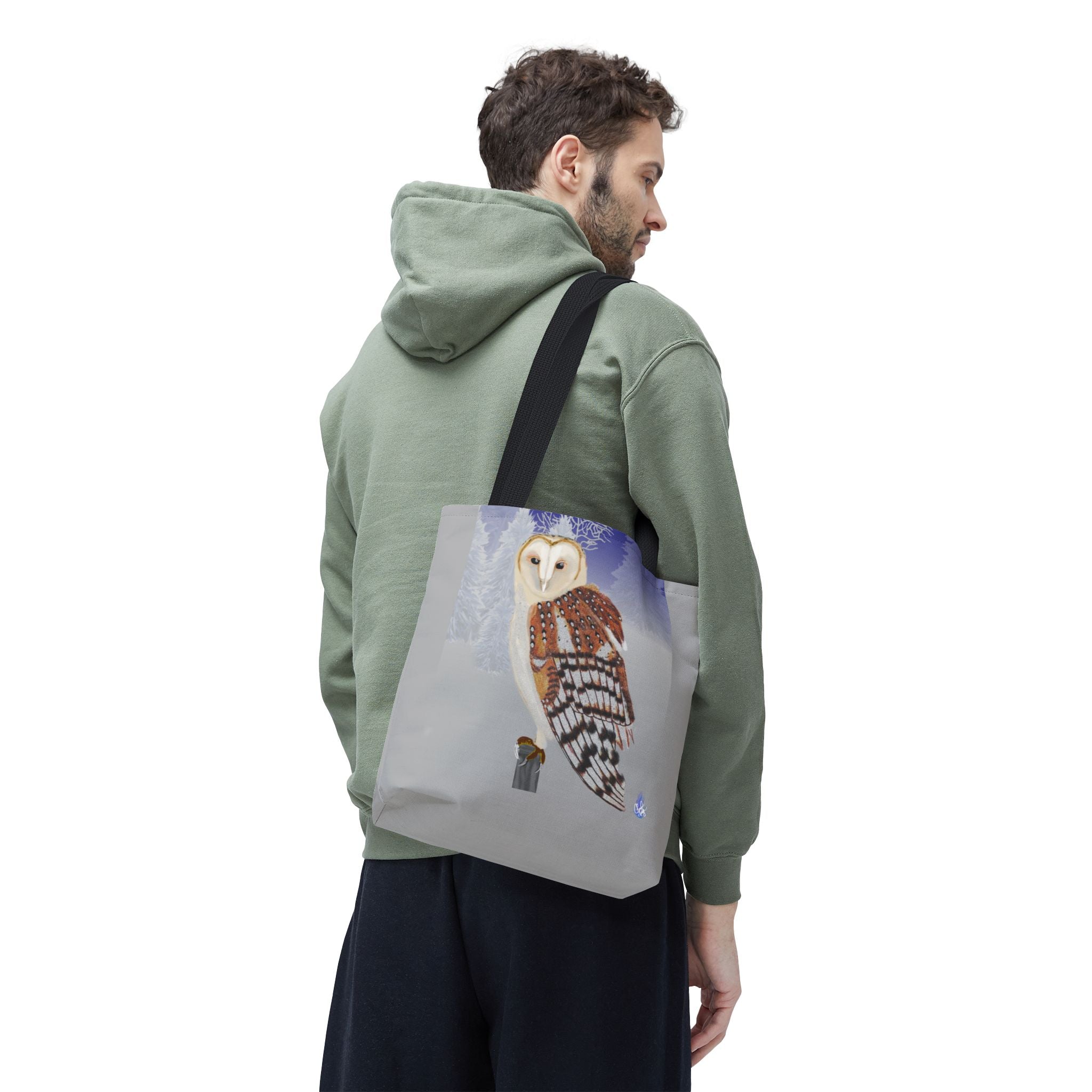 Barn Owl Tote Bag — Illustrated Wildlife Shoulder Tote