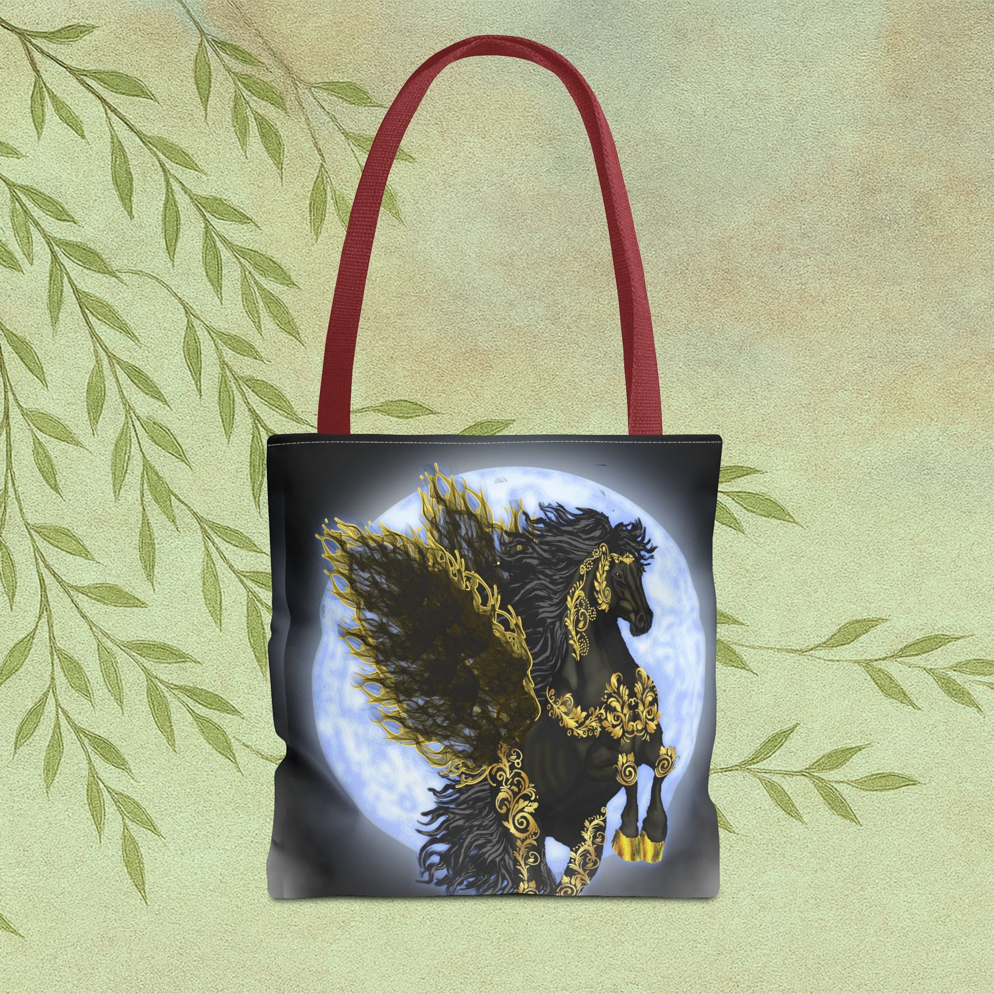 Moonlit Golden Pegasus Tote Bag