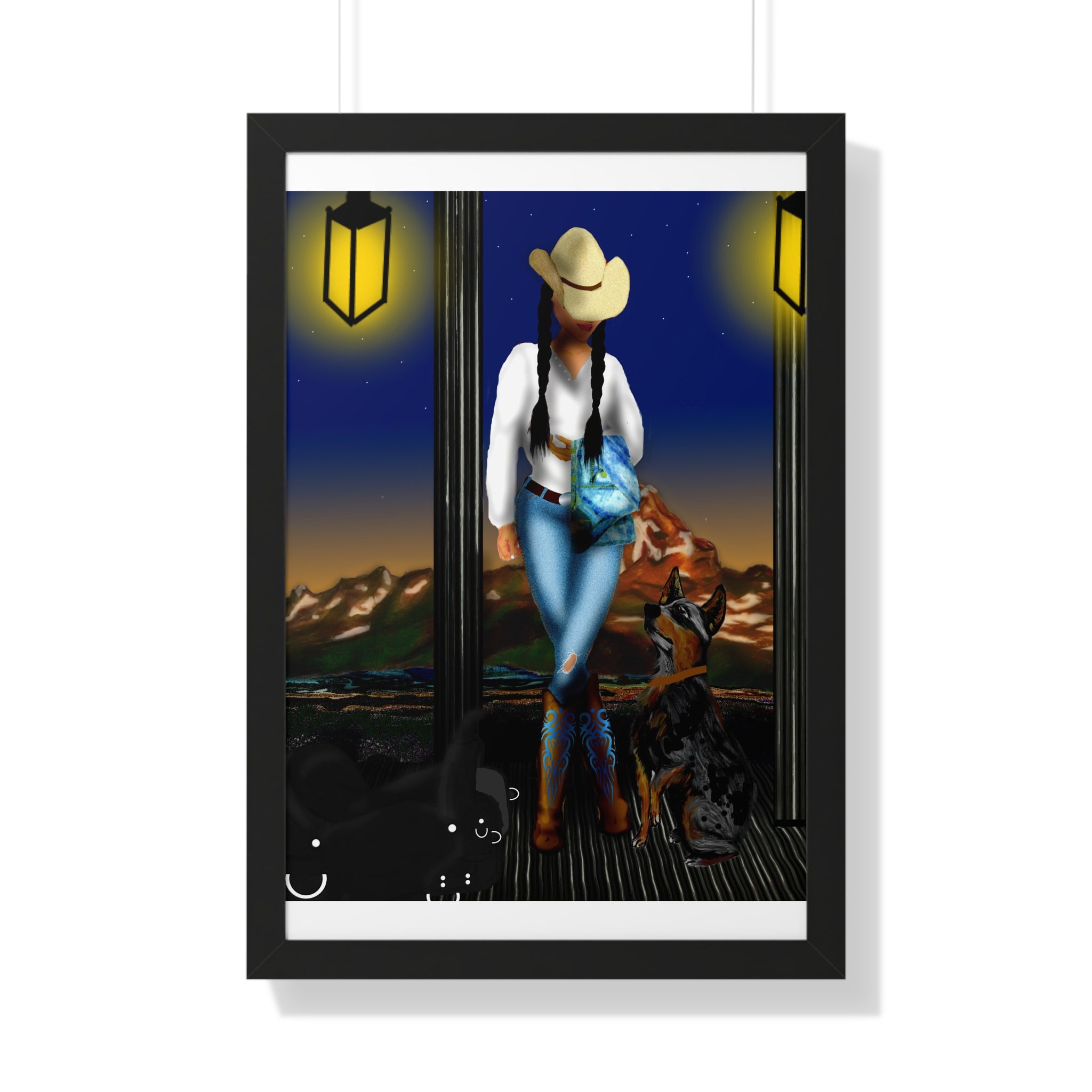 "Up Before The Sun" — Cowgirl Western Print