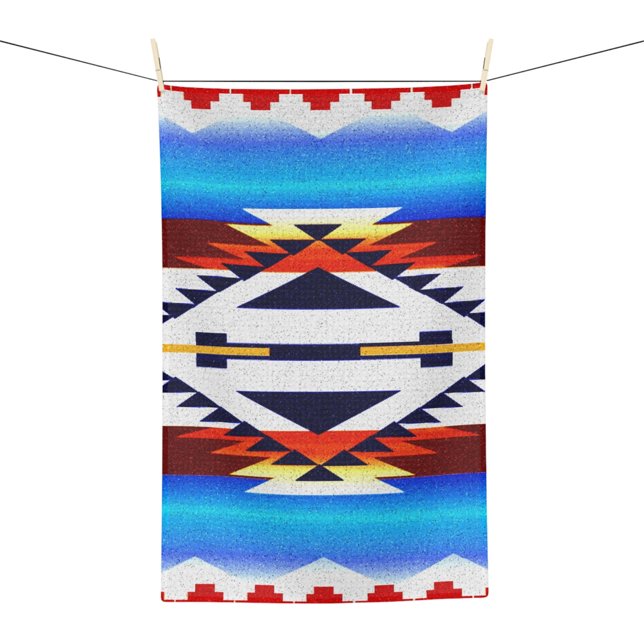 Southwestern Aztec Microfiber Tea Towel — Vibrant Geometric Kitchen Towel