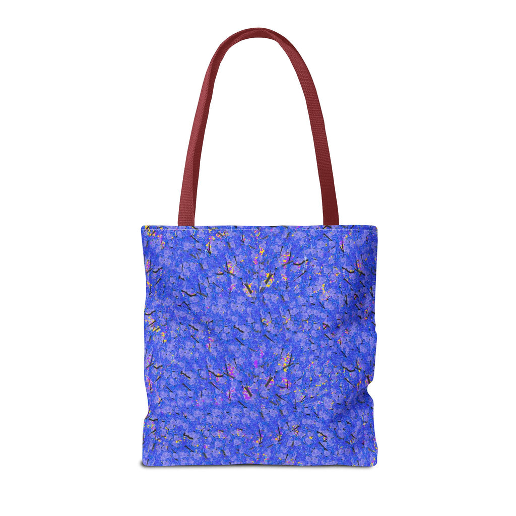 Blue Abstract Texture Tote Bag - Artistic All-Over Print Beach & Market Tote