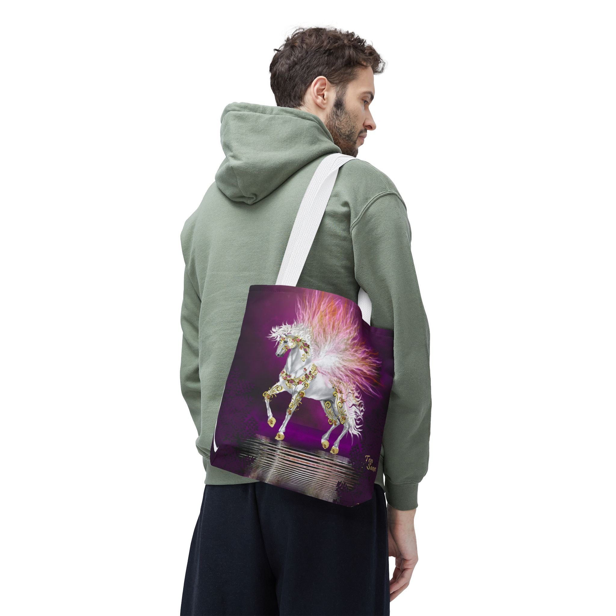 Fantasy Pegasus Pink Tote Bag