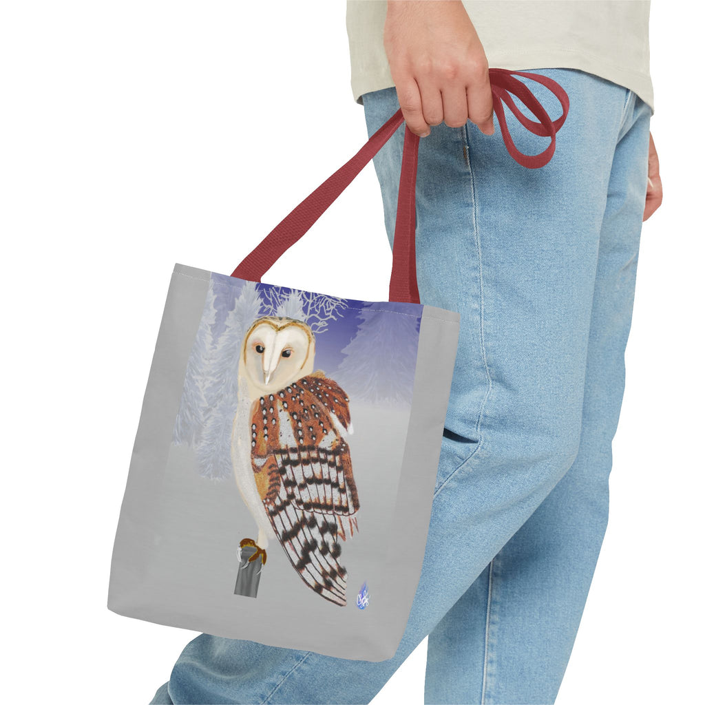 Barn Owl Art Tote Bag — Illustrated Wildlife Shoulder Tote