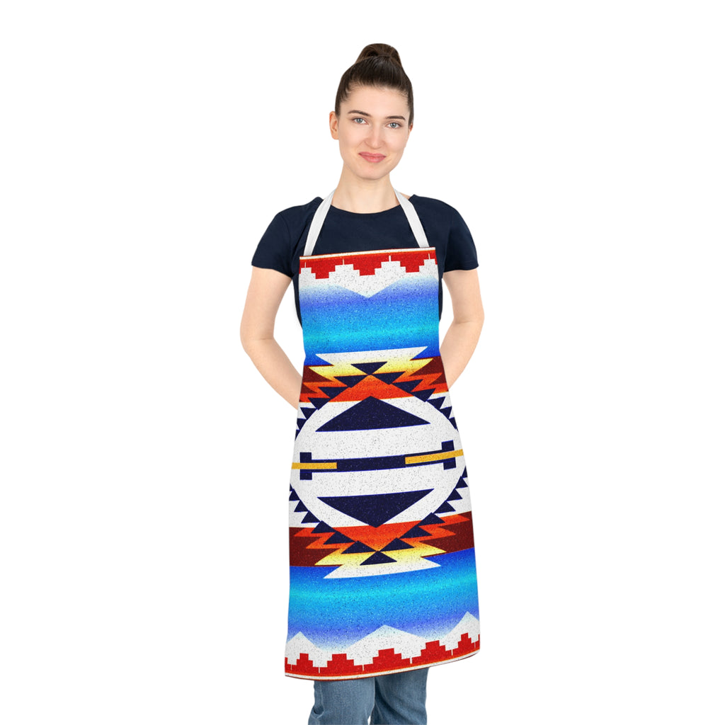 Southwestern Aztec Pattern Apron — Colorful Tribal Kitchen Apron