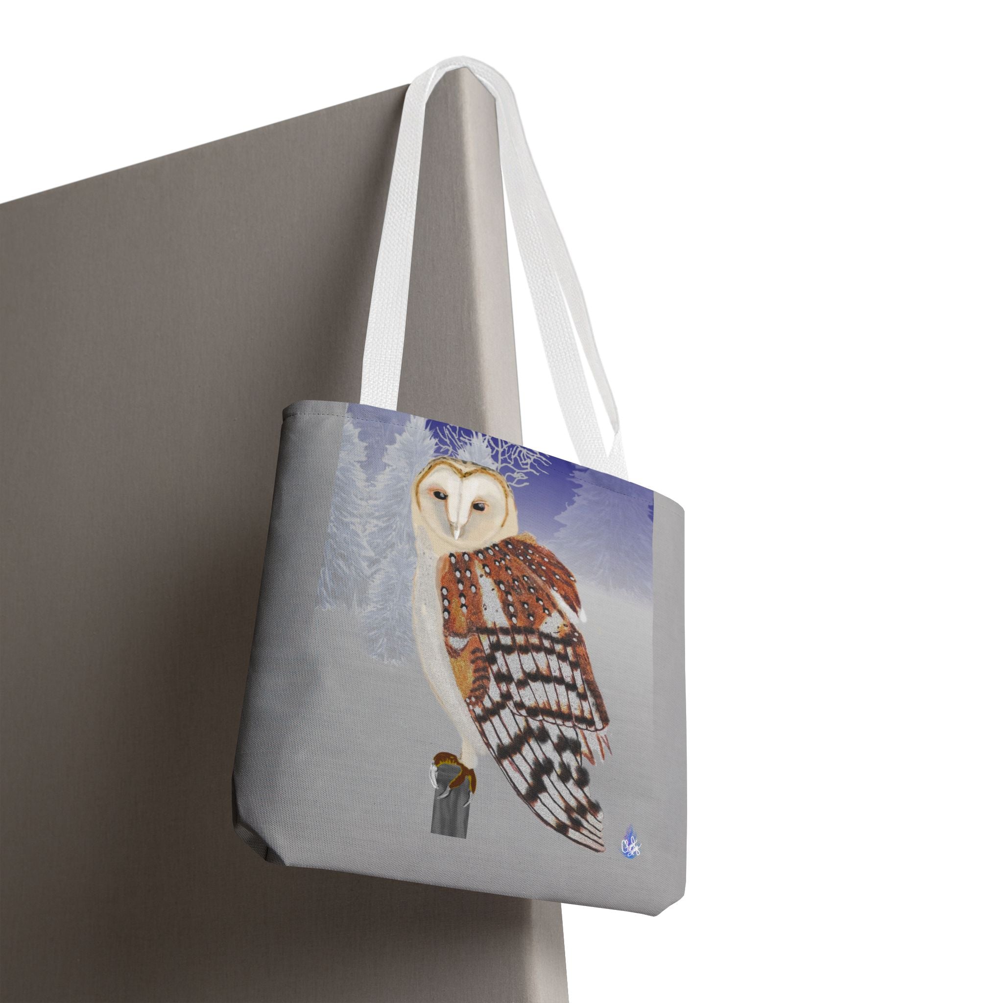 Barn Owl Tote Bag — Illustrated Wildlife Shoulder Tote