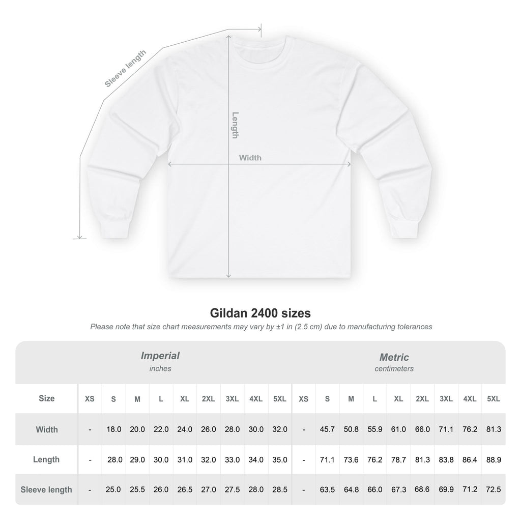Long Sleeve Tee — Blue Sword of The Spirit Graphic (Back & Chest)