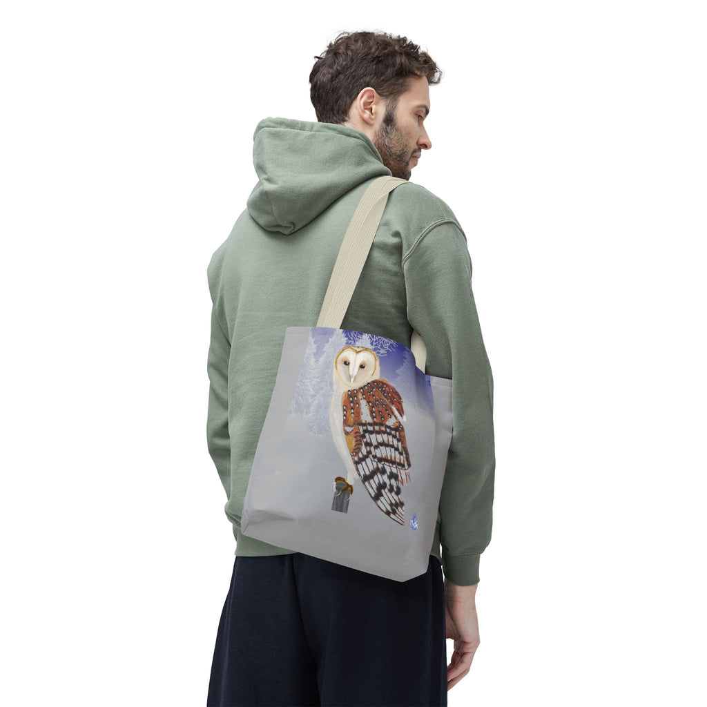 Barn Owl Tote Bag — Illustrated Wildlife Shoulder Tote