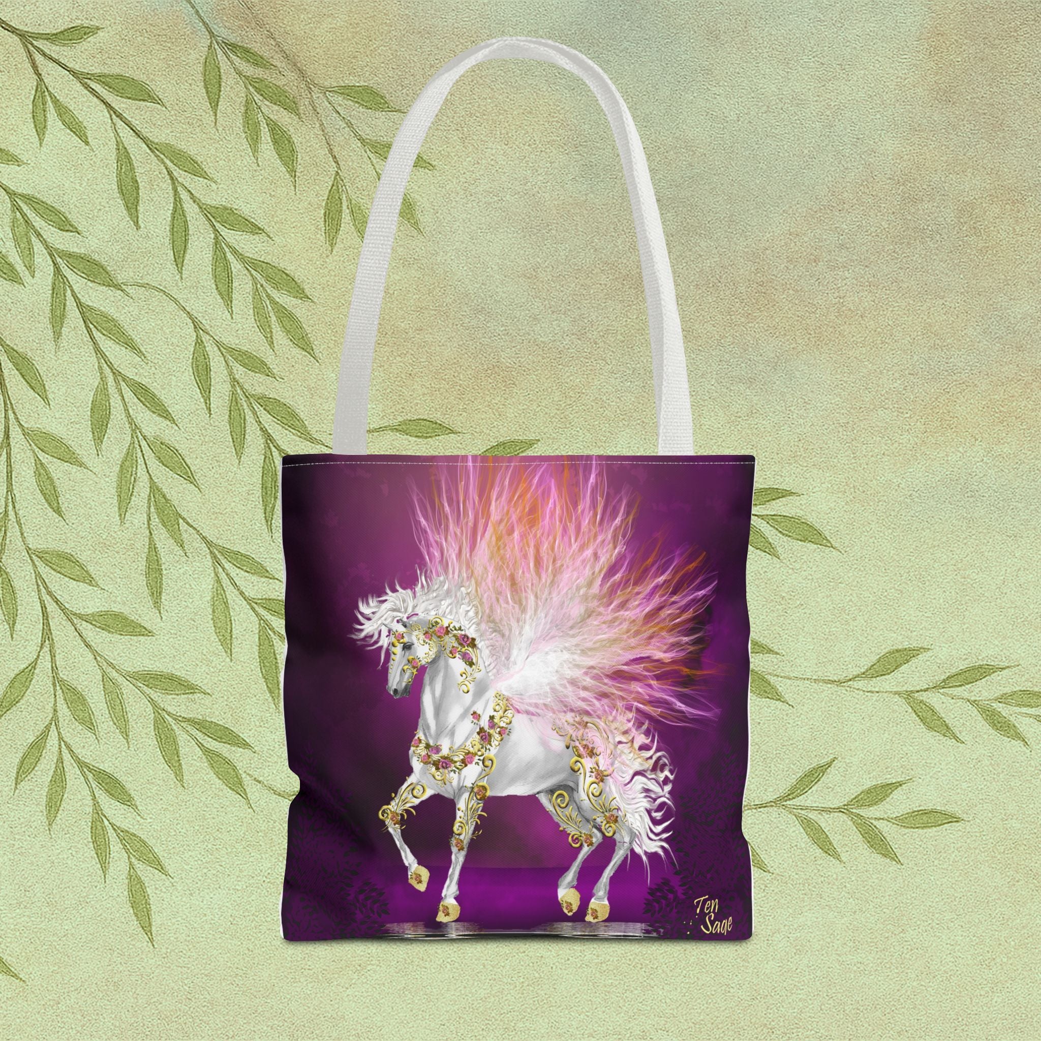 Fantasy Pegasus Pink Tote Bag