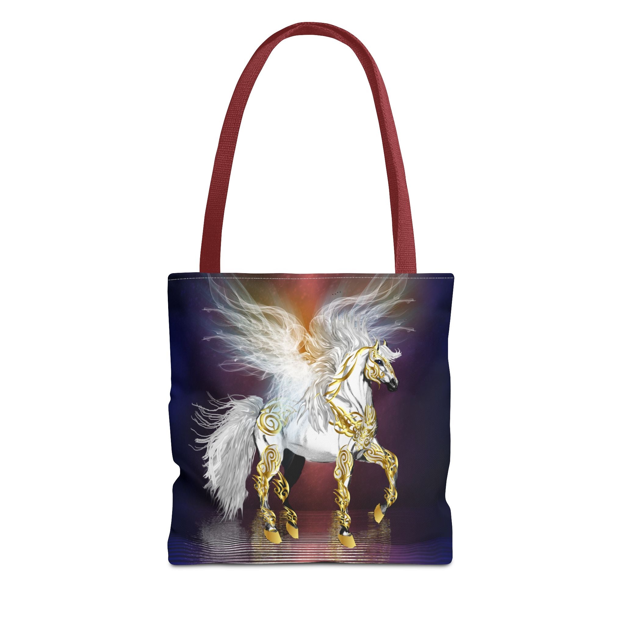 Pegasus Fantasy Tote Bag — Winged Gold-Accented Unicorn Tote