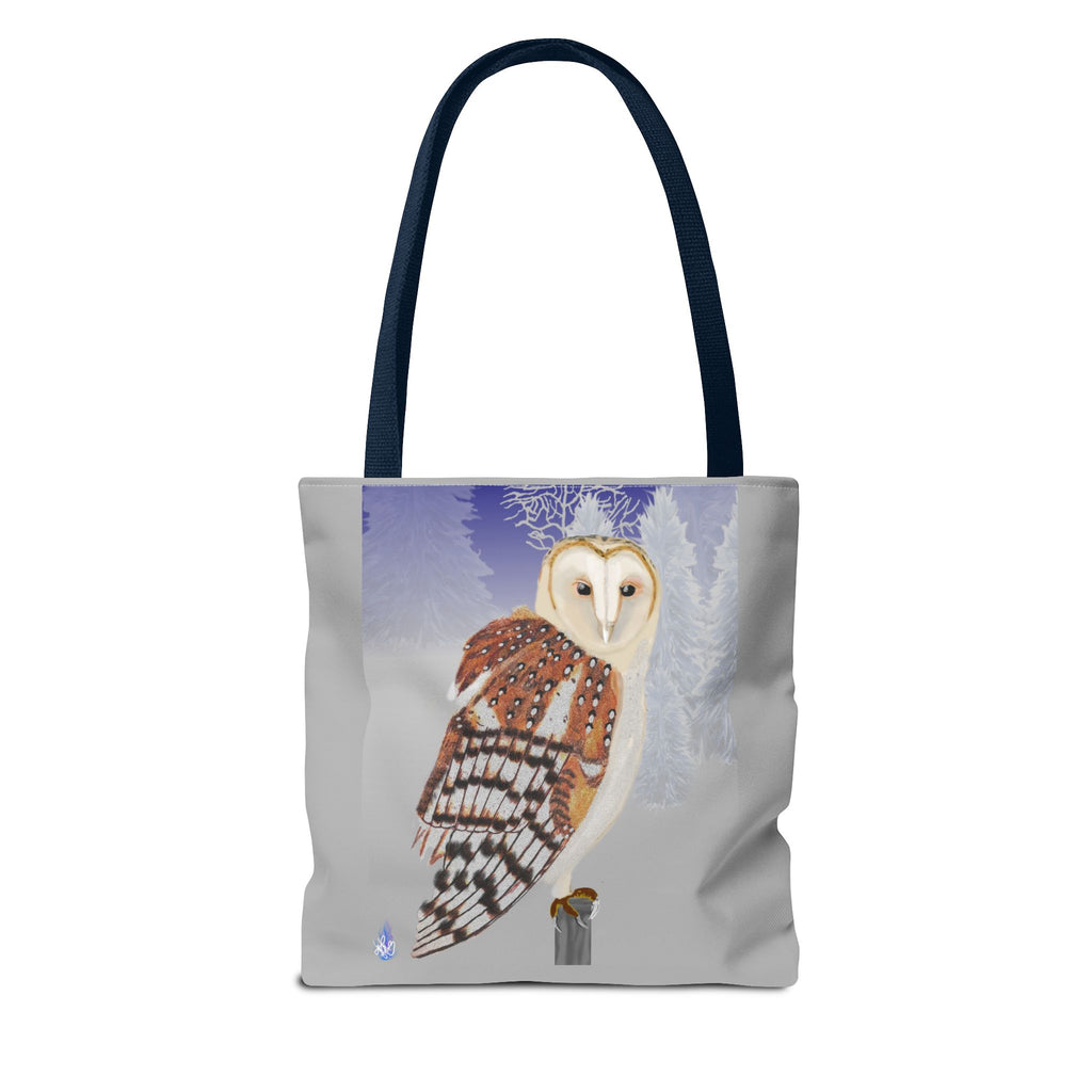 Barn Owl Art Tote Bag — Illustrated Wildlife Shoulder Tote