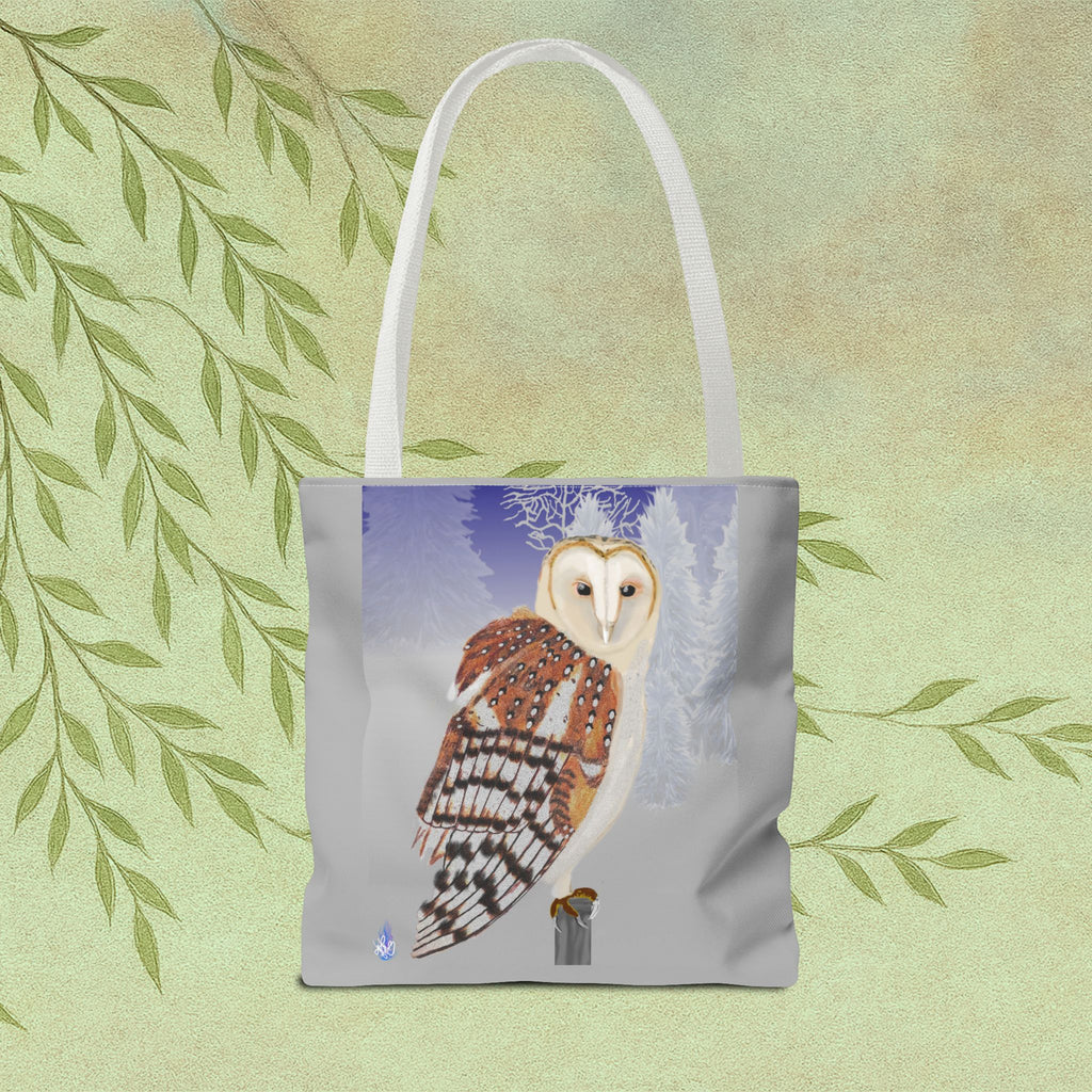 Barn Owl Tote Bag — Illustrated Wildlife Shoulder Tote