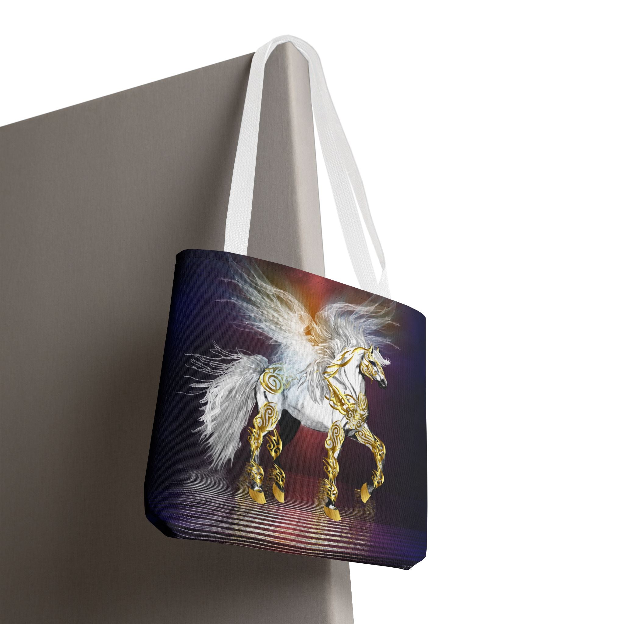 Pegasus Fantasy Tote Bag — Gold-Accented Pegasus Tote