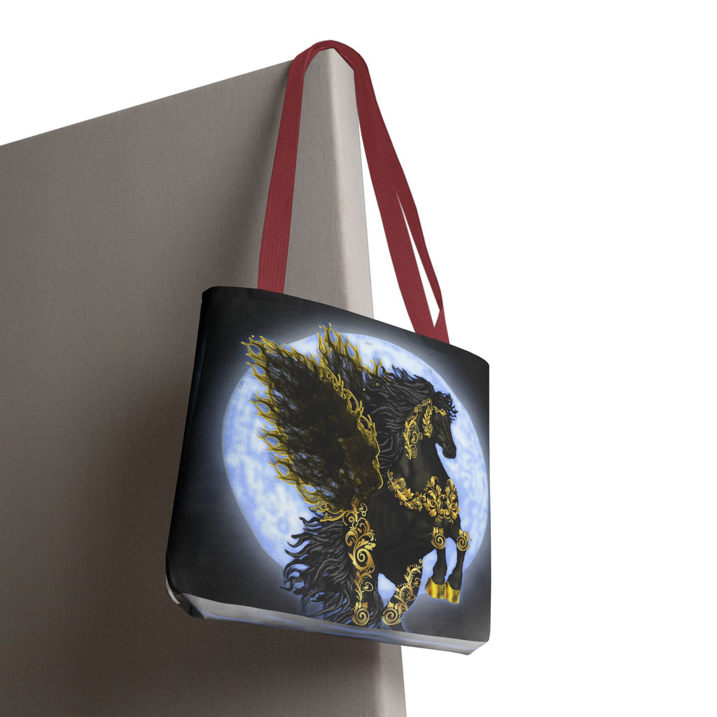 Moonlit Golden Pegasus Tote Bag