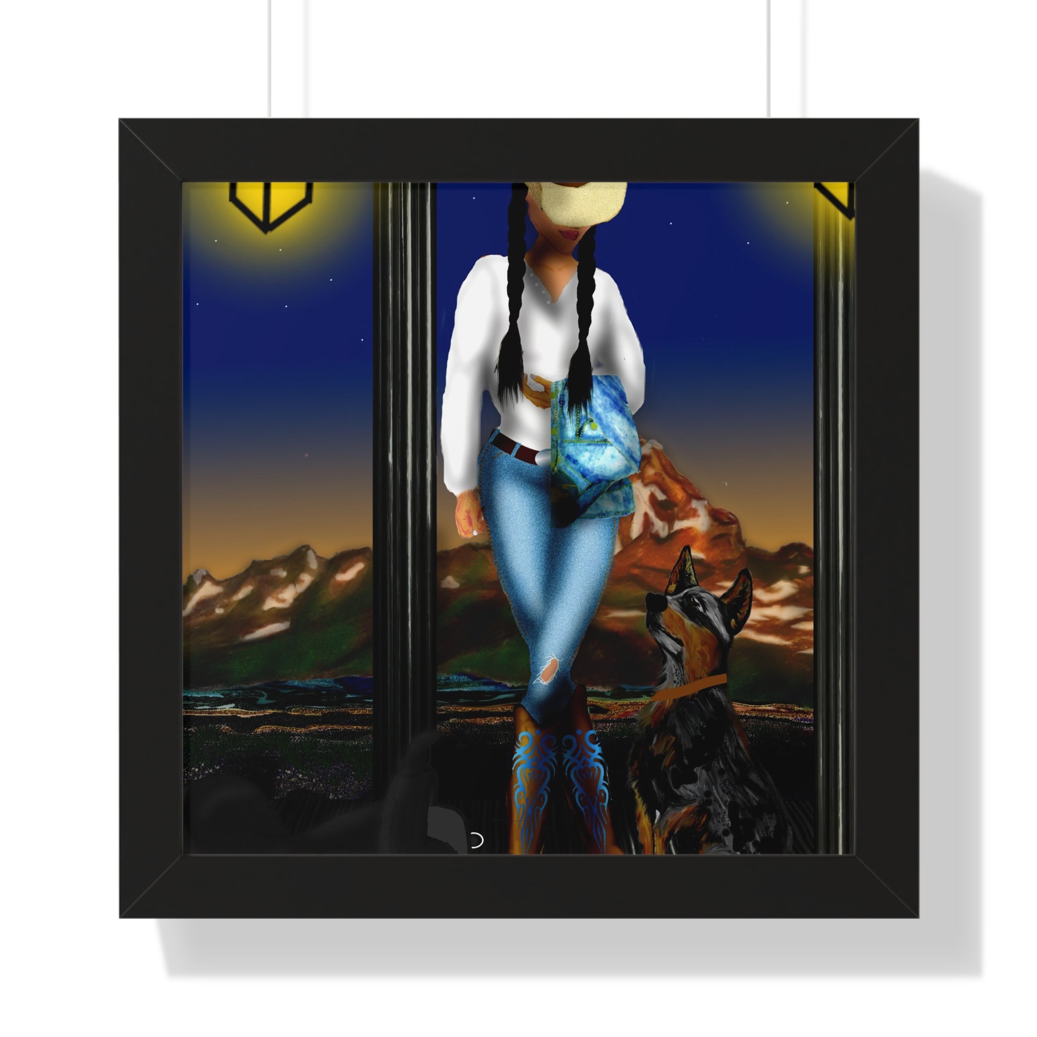 "Up Before The Sun" — Cowgirl Western Print