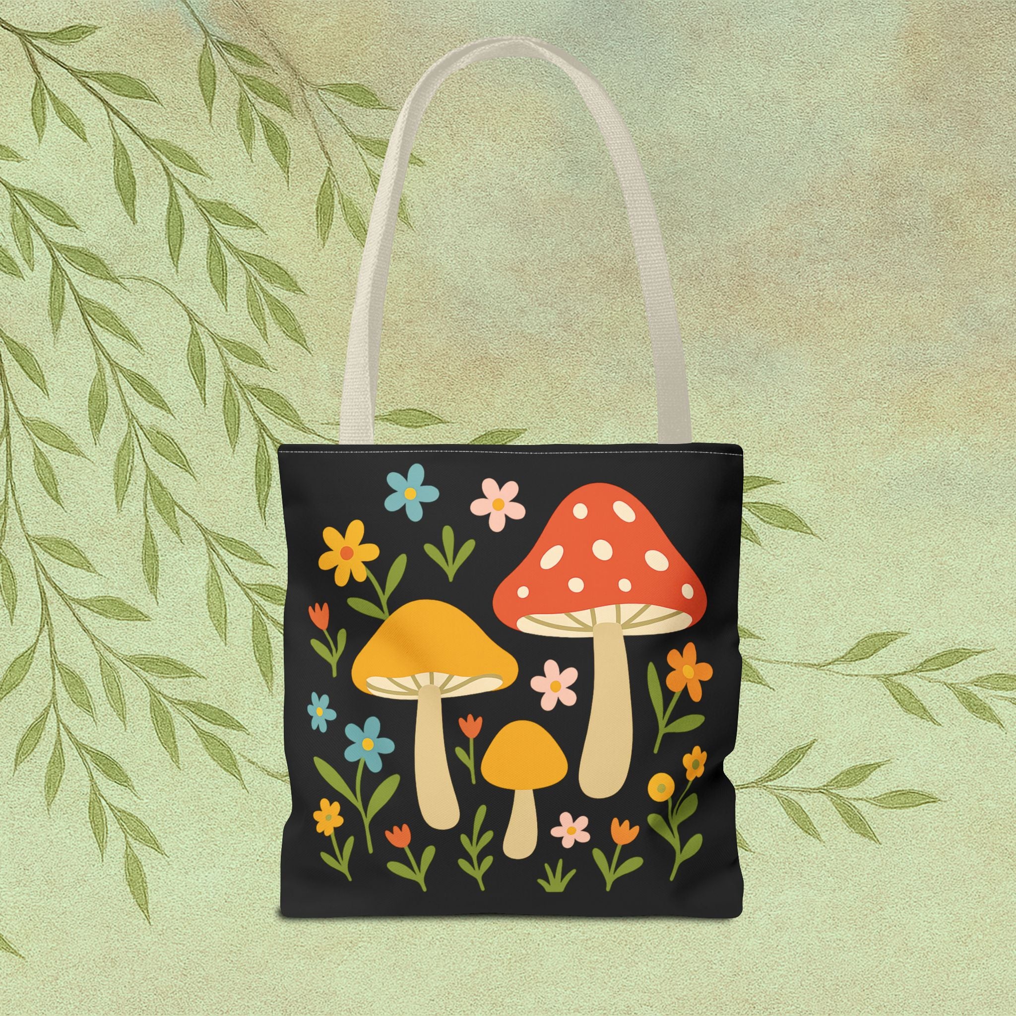 Mushroom Floral Tote Bag