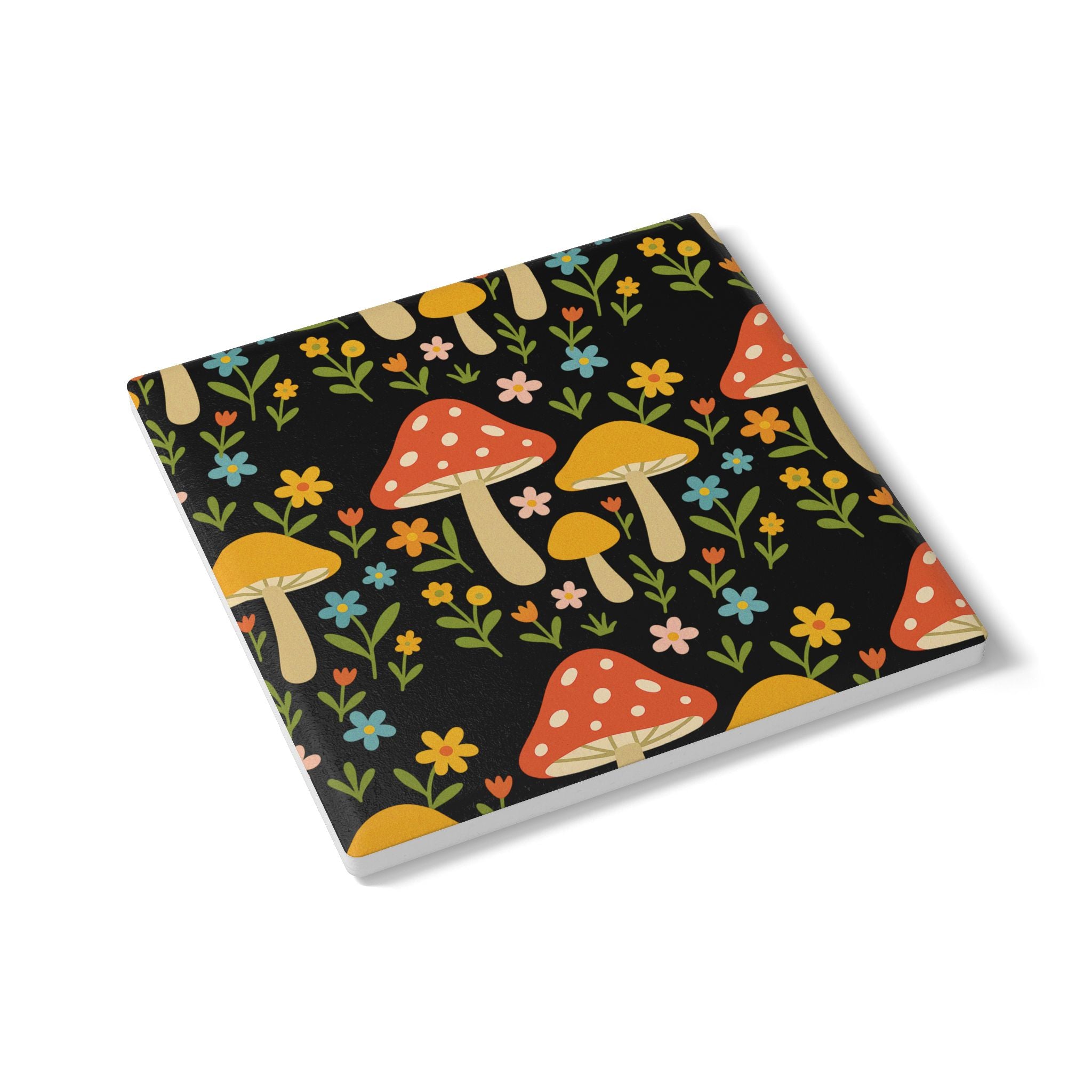 Mushroom Floral Ceramic Coaster