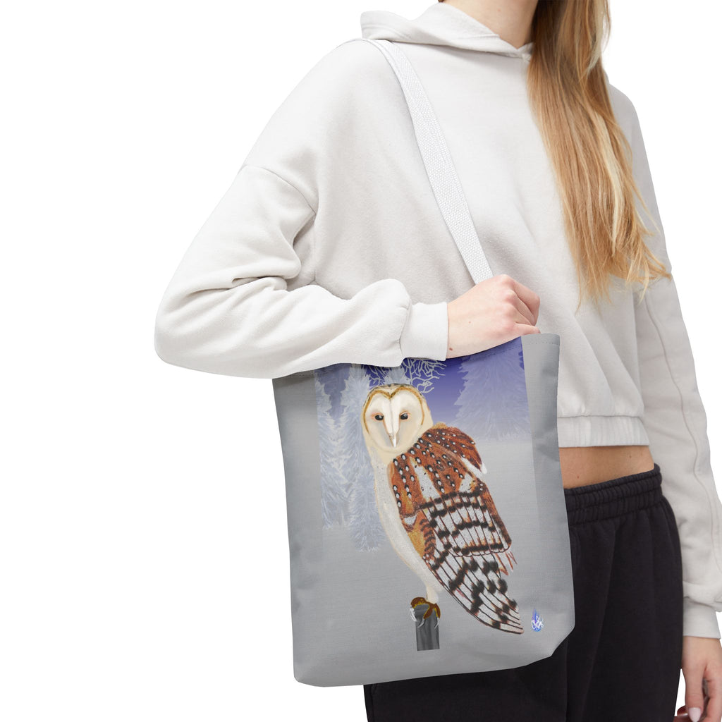 Barn Owl Tote Bag — Illustrated Wildlife Shoulder Tote