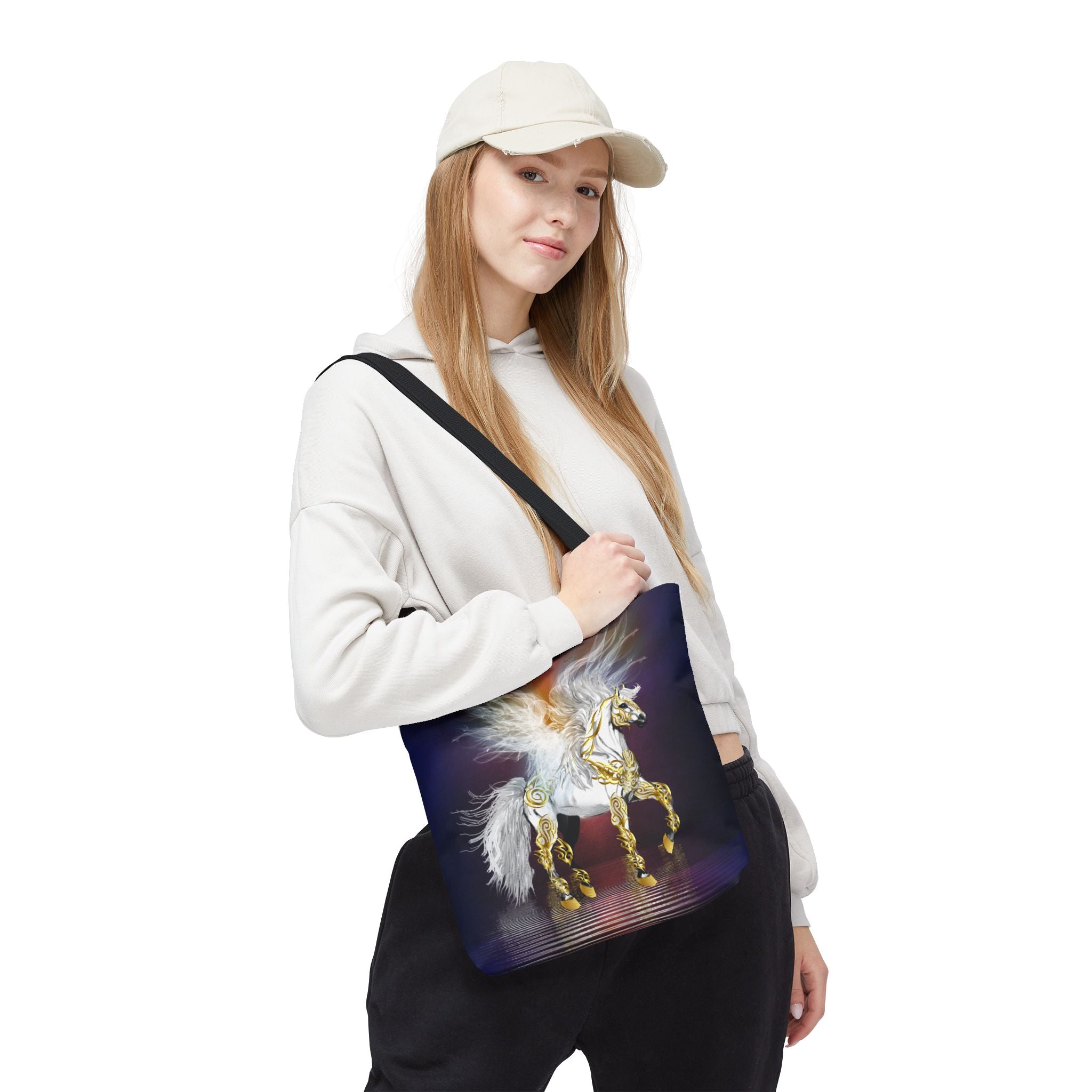 Pegasus Fantasy Tote Bag — Gold-Accented Pegasus Tote