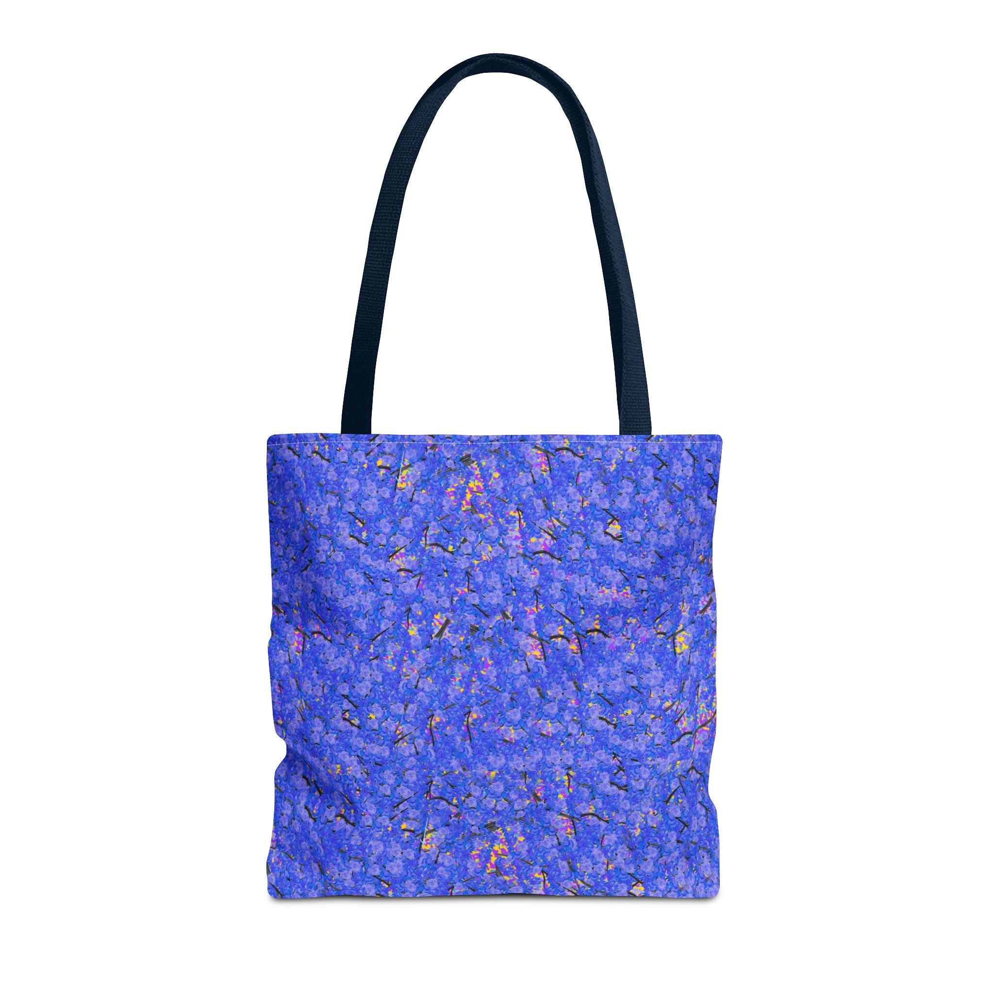 Blue Abstract Texture Tote Bag - Artistic All-Over Print Beach & Market Tote