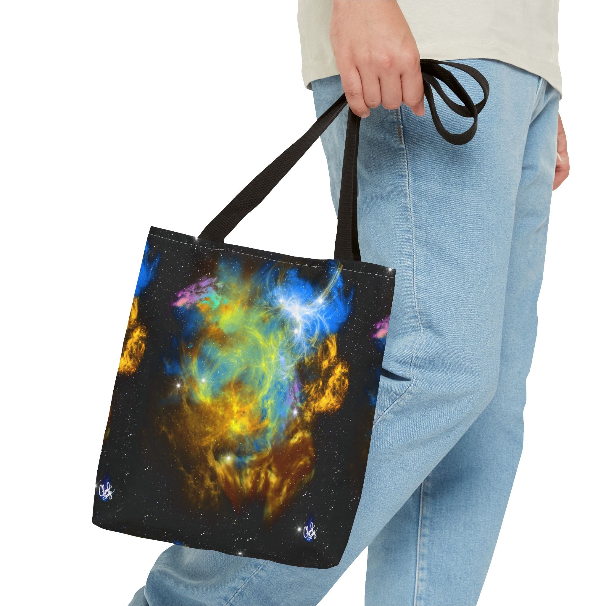 Galaxy Nebula Tote Bag — Colorful Space Art All-Over Print Tote